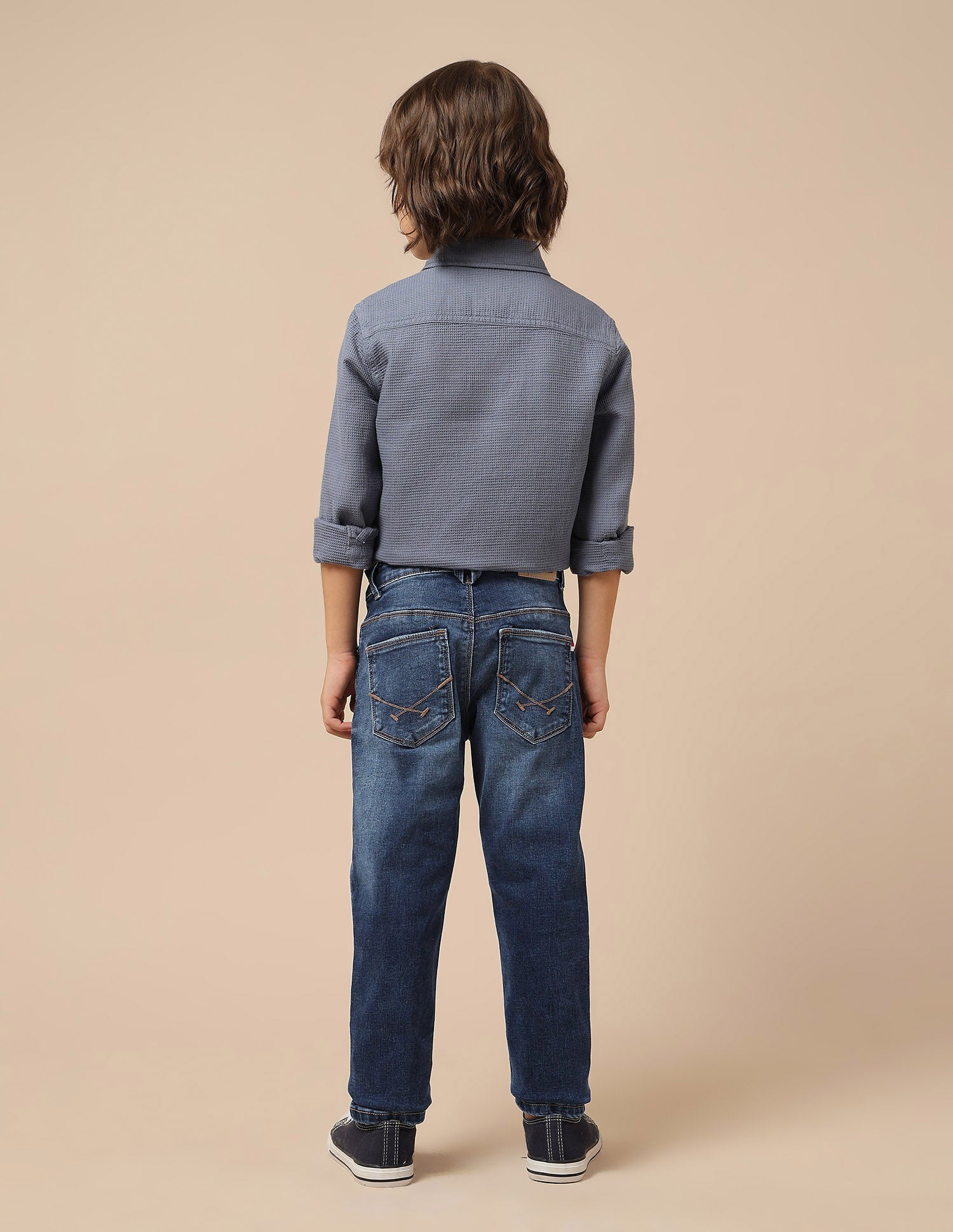 Boys Slim Fit Whiskered Jeans Blue - U.S. POLO ASSN. | Large