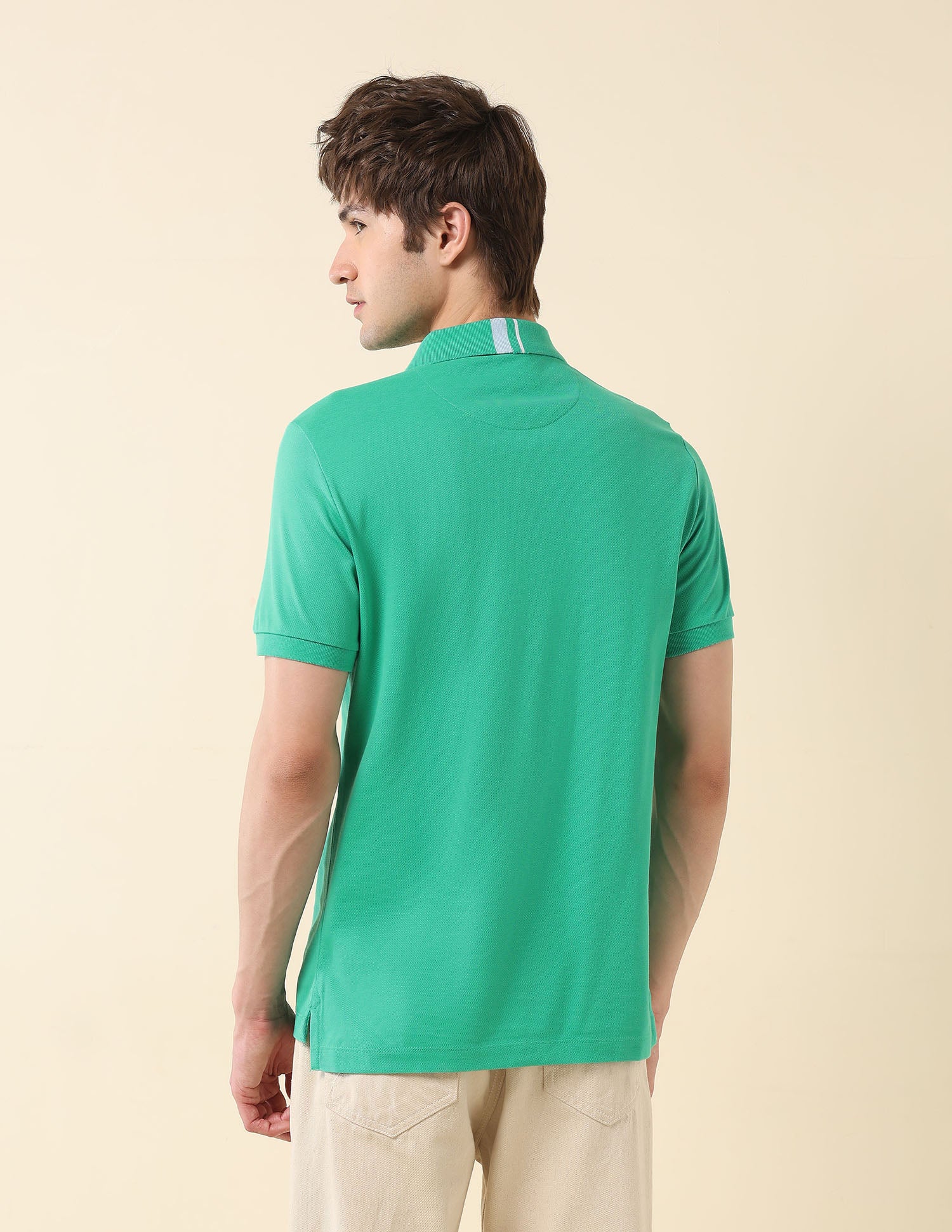 Slim Fit Summer Splash Polo Shirt Green - U.S. Polo Assn. India | Large