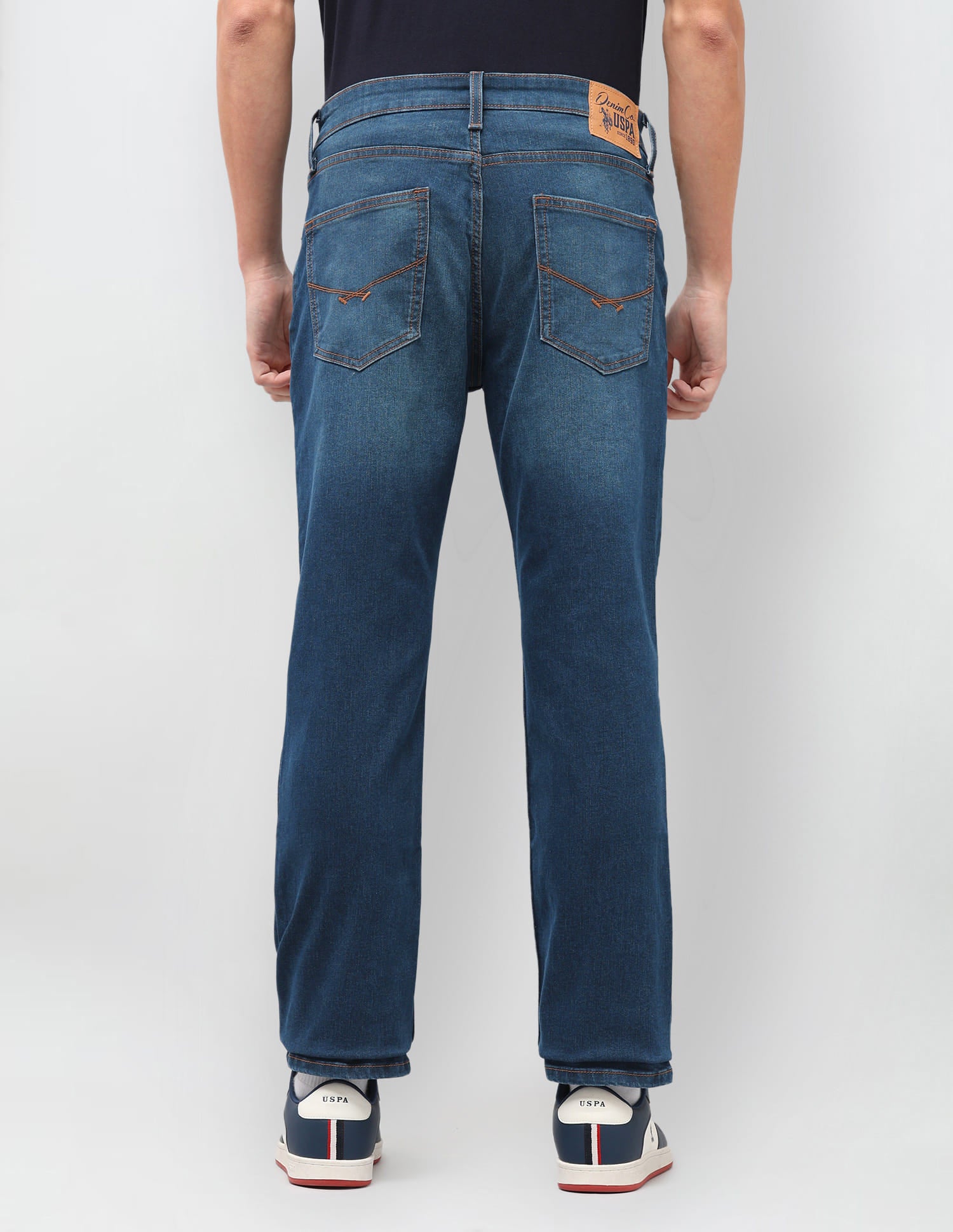 Solid Slim Fit Jeans Blue - U.S. Polo Assn. India | Large
