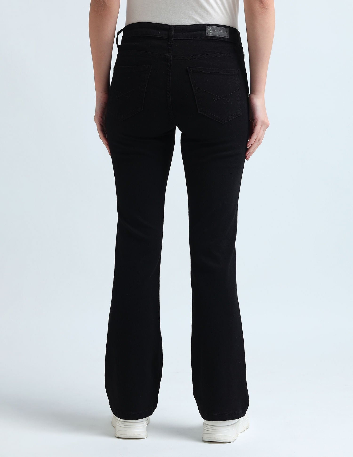 Skinny Bootcut Fit Black Jeans Black - U.S. Polo Assn. India | Large