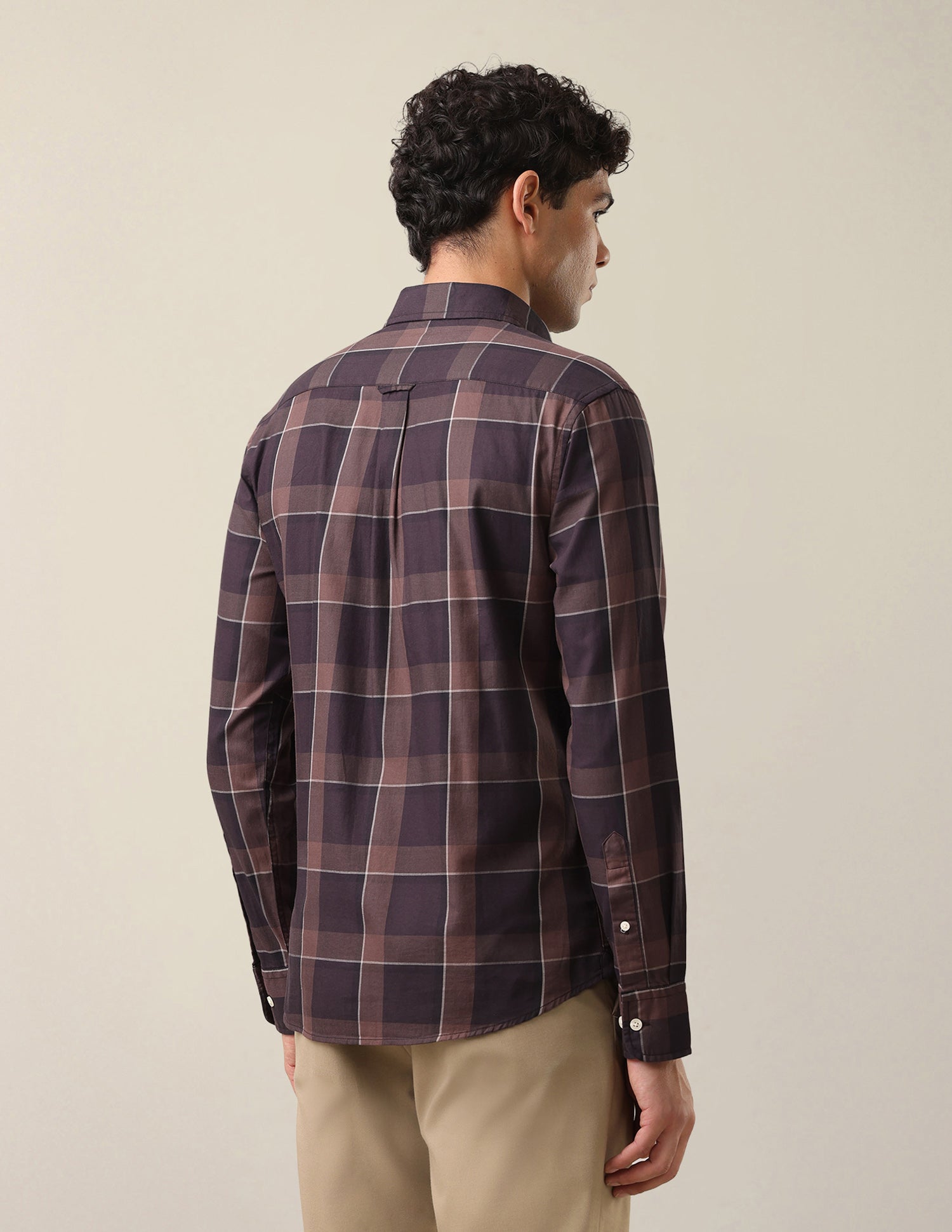 Tartan Checked Twill Shirt Dark Brown - U.S. Polo Assn. India | Large