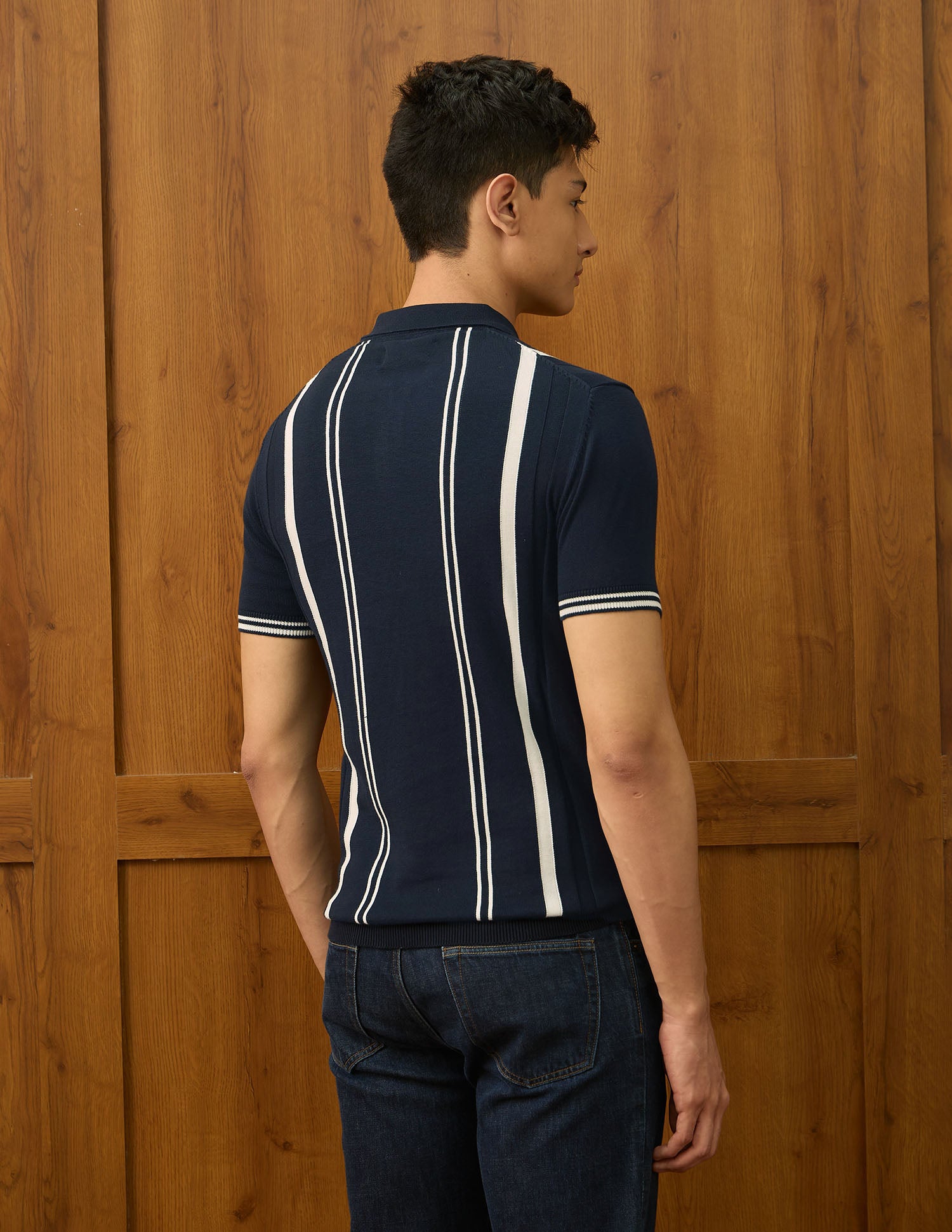 Pure Cotton Varsity Polo Shirt Navy - U.S. POLO ASSN. | Large