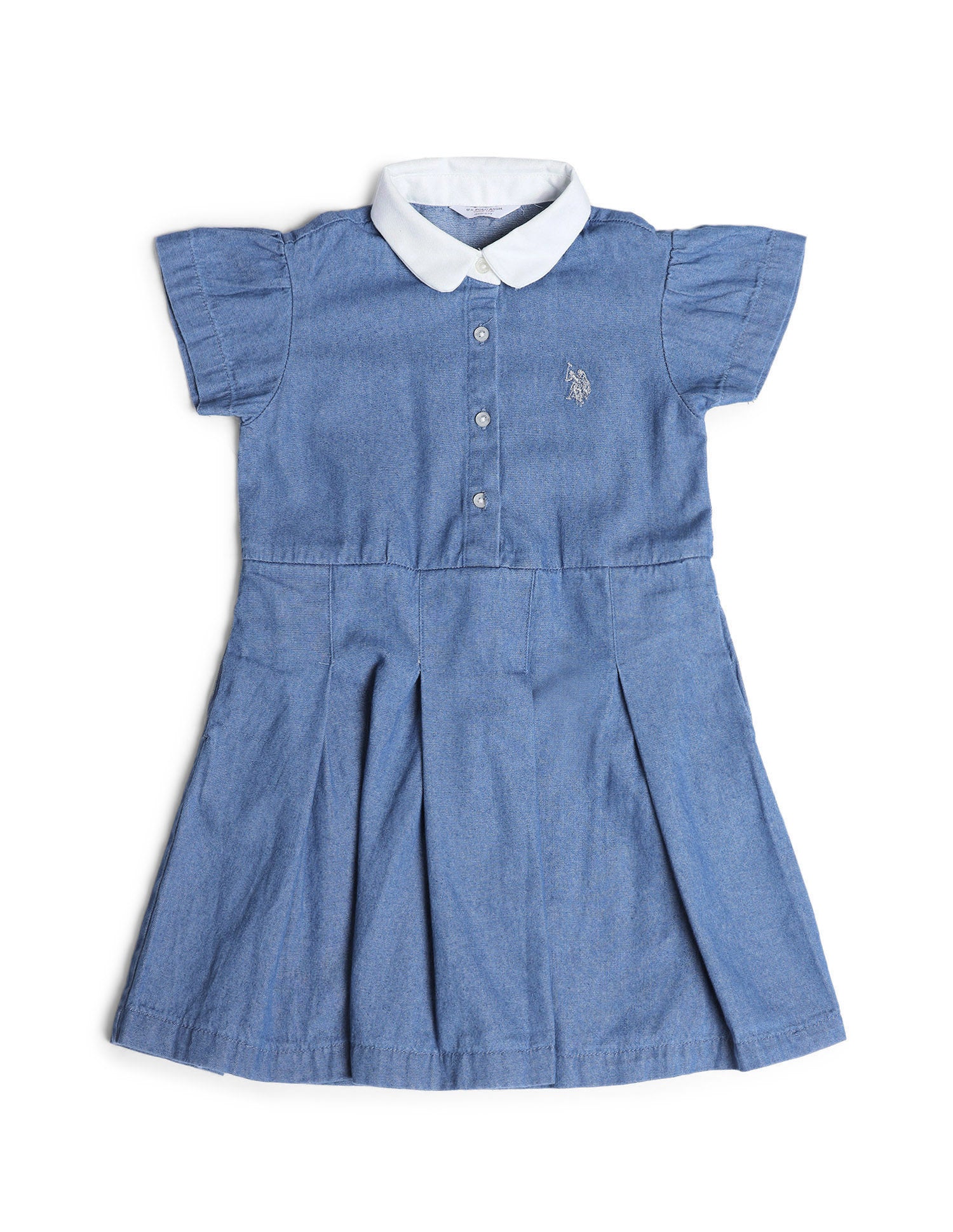 Girls Denim Shirt Dress Blue - U.S. Polo Assn. India | Large