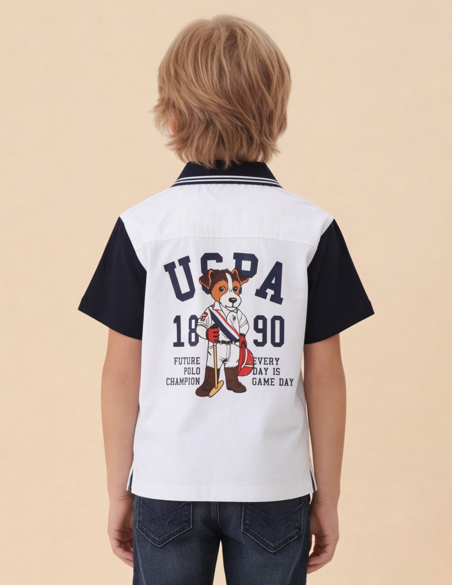 Graphic Brand Printed Oxford Shirt White - U.S. Polo Assn. India | Large