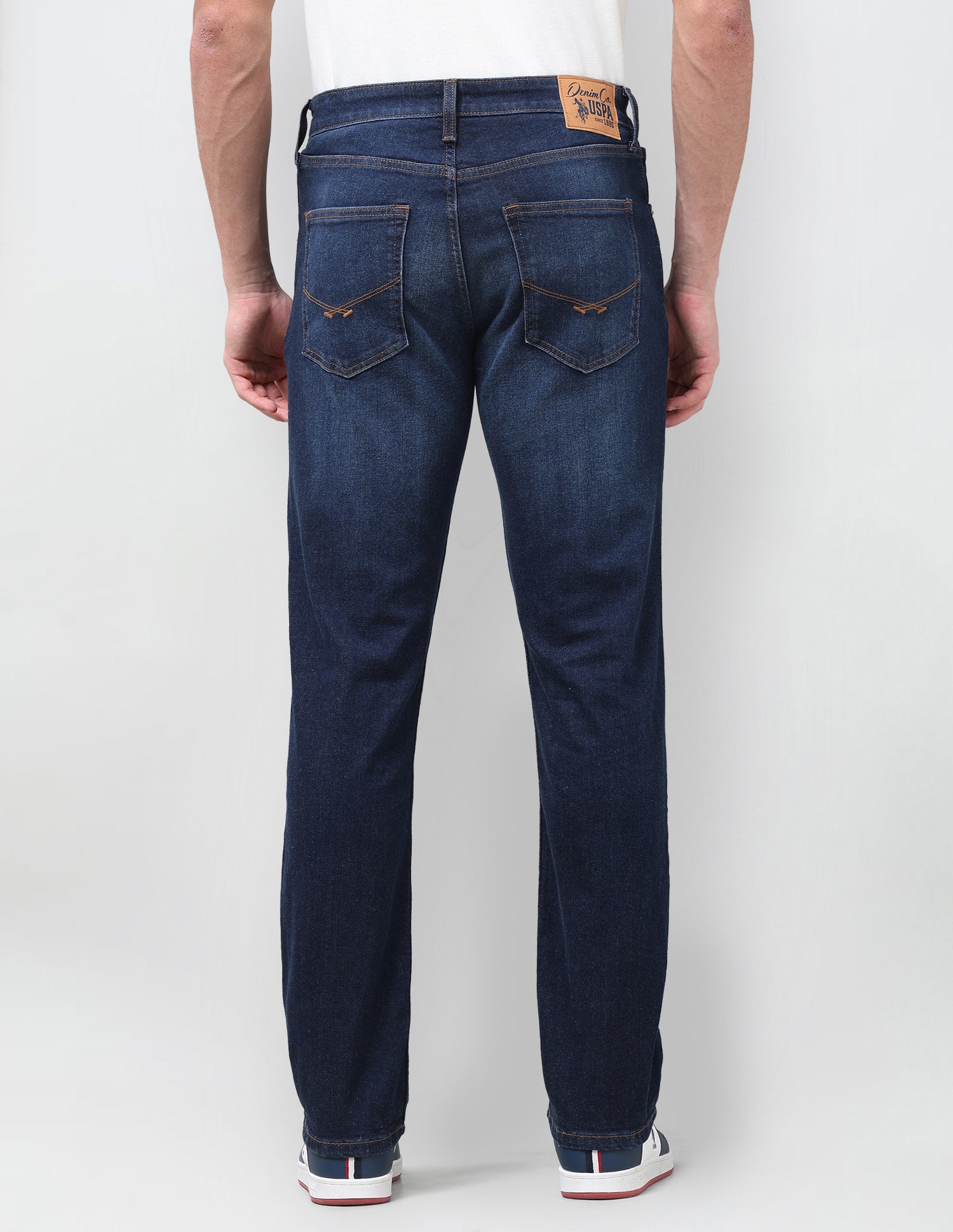 Harold Slim Straight Fit Blue Jeans Dark Blue - U.S. Polo Assn. India | Large