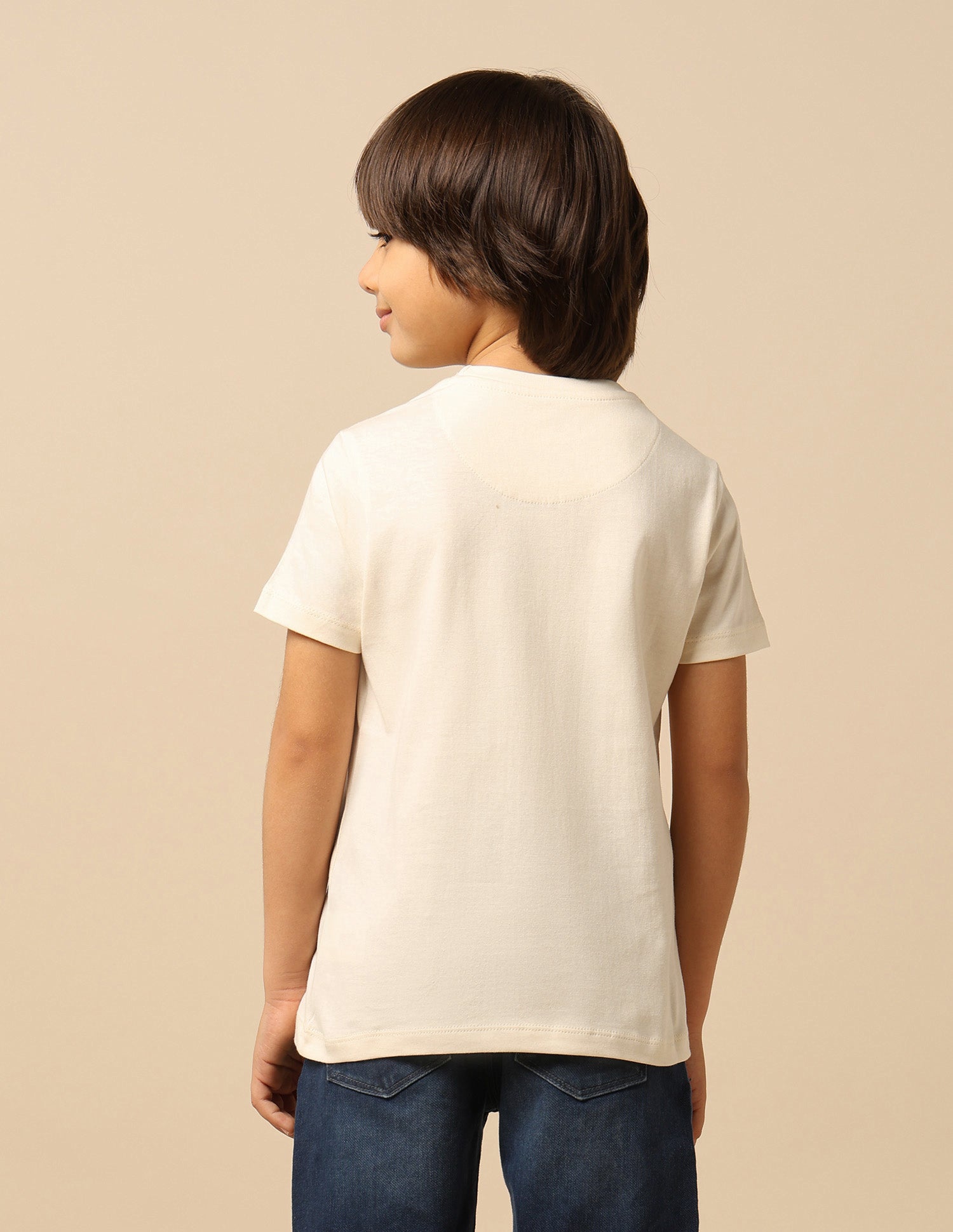 Boys Graphic Brand Printed T-Shirt Off White - U.S. POLO ASSN. | Large