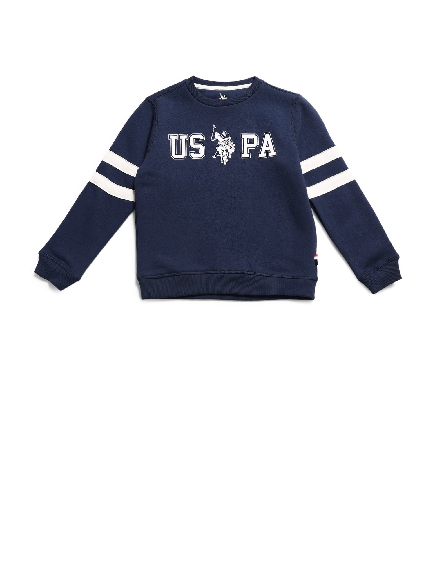 Boys Brand Printed Regular Fit Sweatshirt Navy - U.S. POLO ASSN. | Large