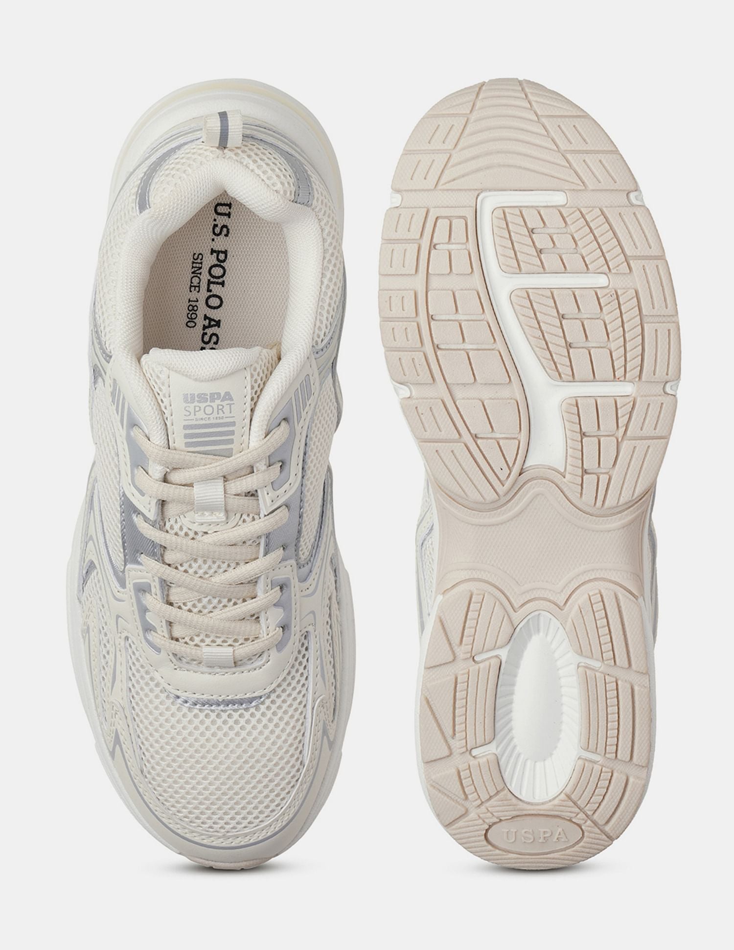 Women Eun-Ji Colour Blocked Sneakers Nude - U.S. POLO ASSN. | Large