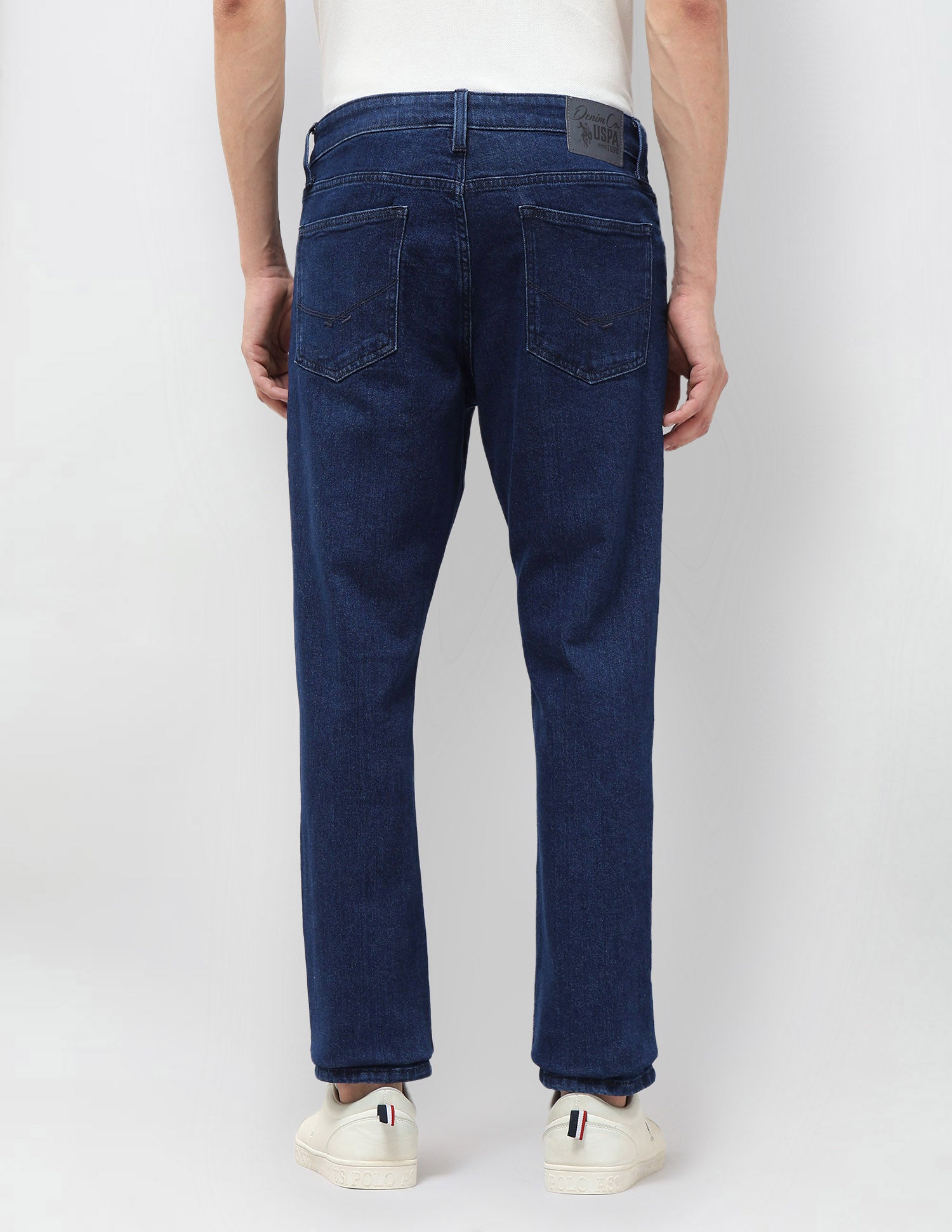 Brandon Slim Tapered Fit Blue Jeans Dark Blue - U.S. POLO ASSN. | Large