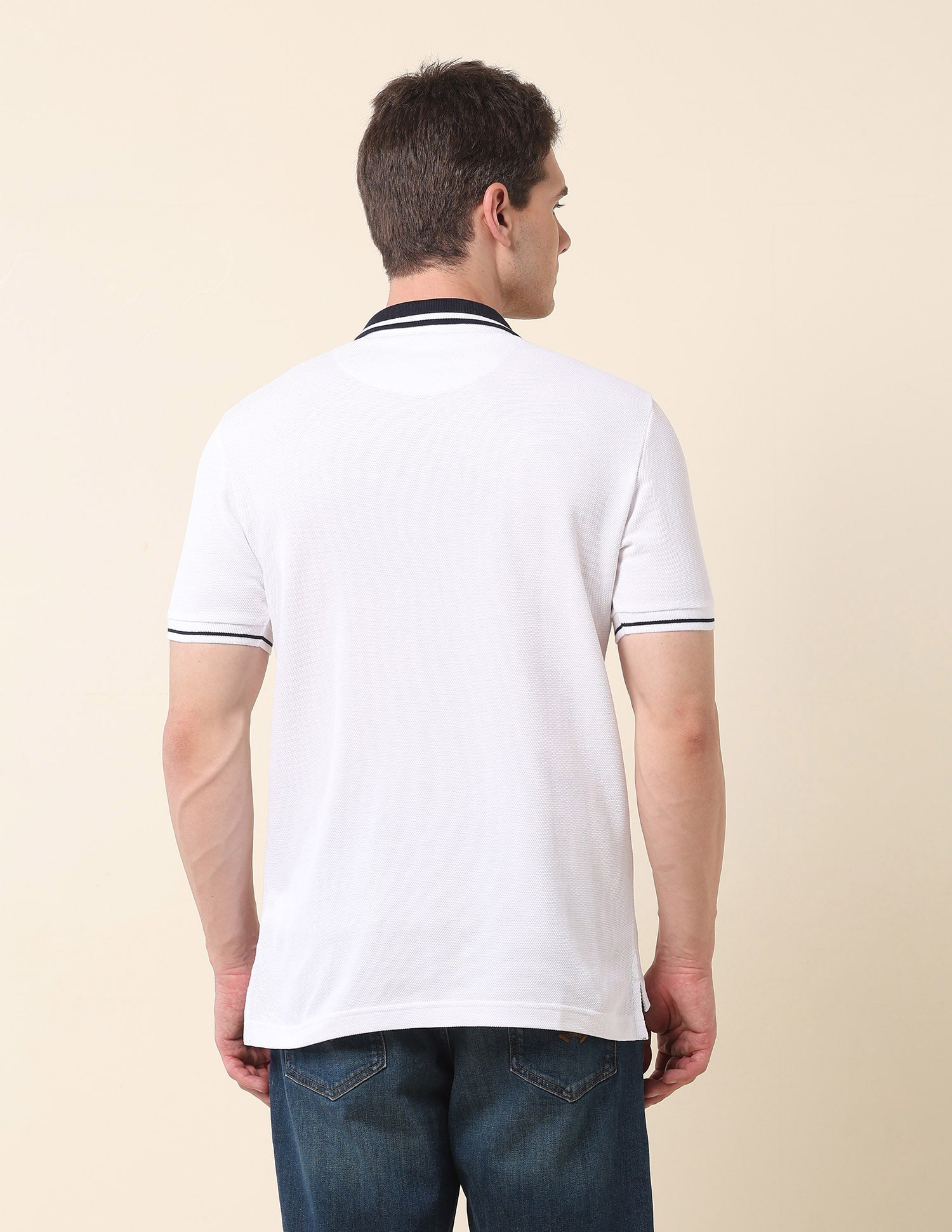 Brand Embroidered Gold Cup Polo Shirt White - U.S. Polo Assn. India | Large