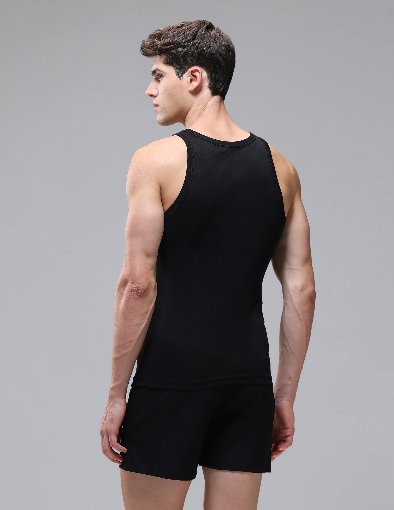 Pure Cotton EV006 Vest - Pack Of 1 Black - U.S. Polo Assn. India | Large