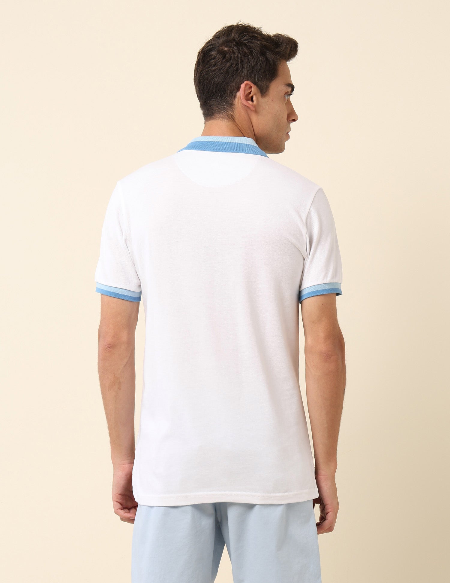 Solid Slim Fit Polo Shirt White - U.S. Polo Assn. India | Large