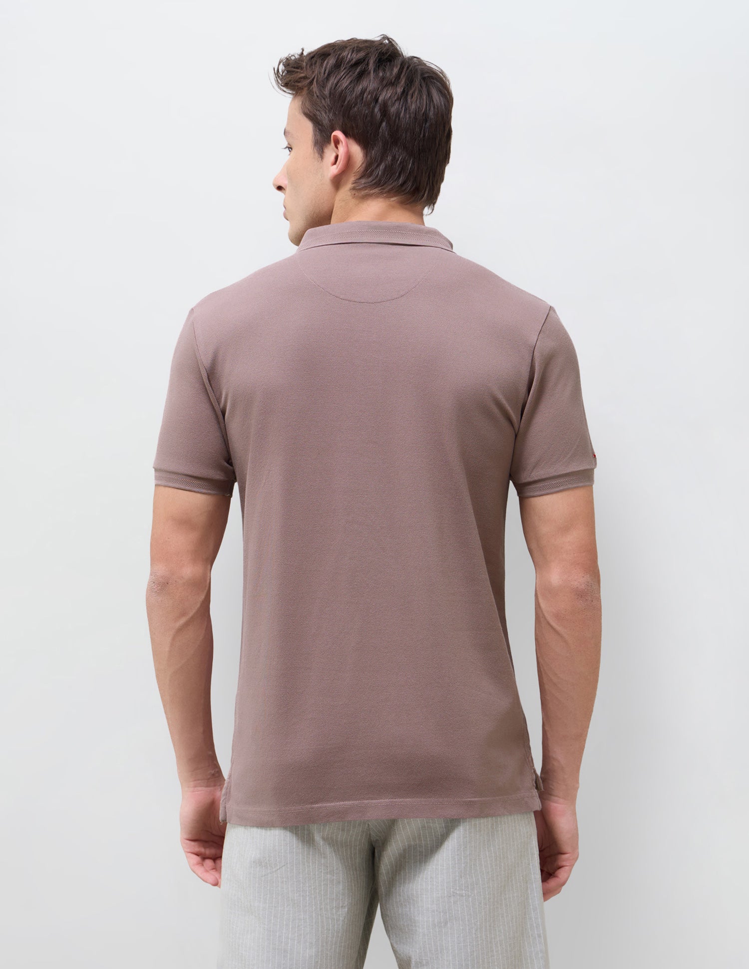 Solid Slim Fit Polo Shirt Peach - U.S. Polo Assn. India | Large