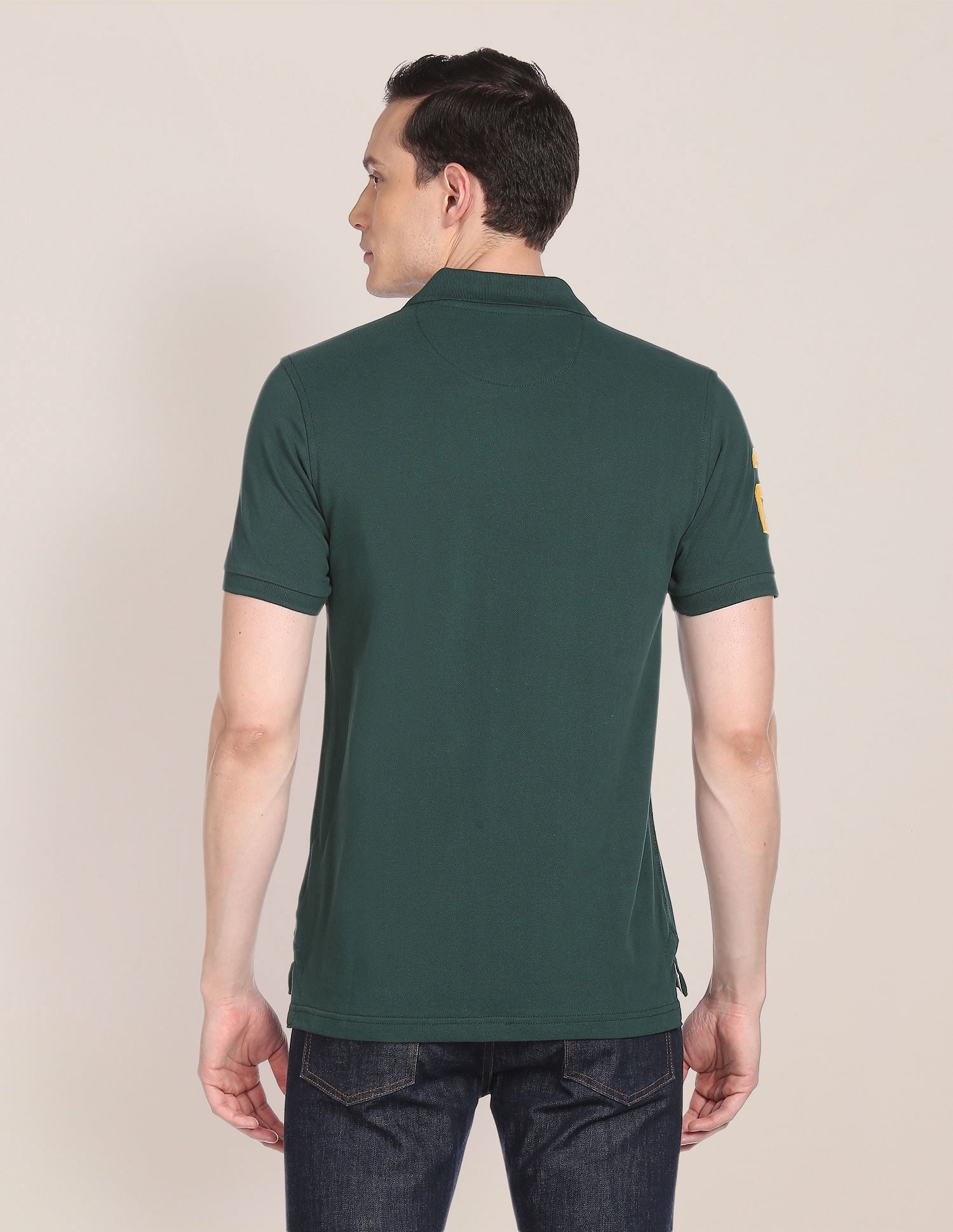 Compact Cotton Logo Polo Shirt Dark Green - U.S. POLO ASSN. | Large