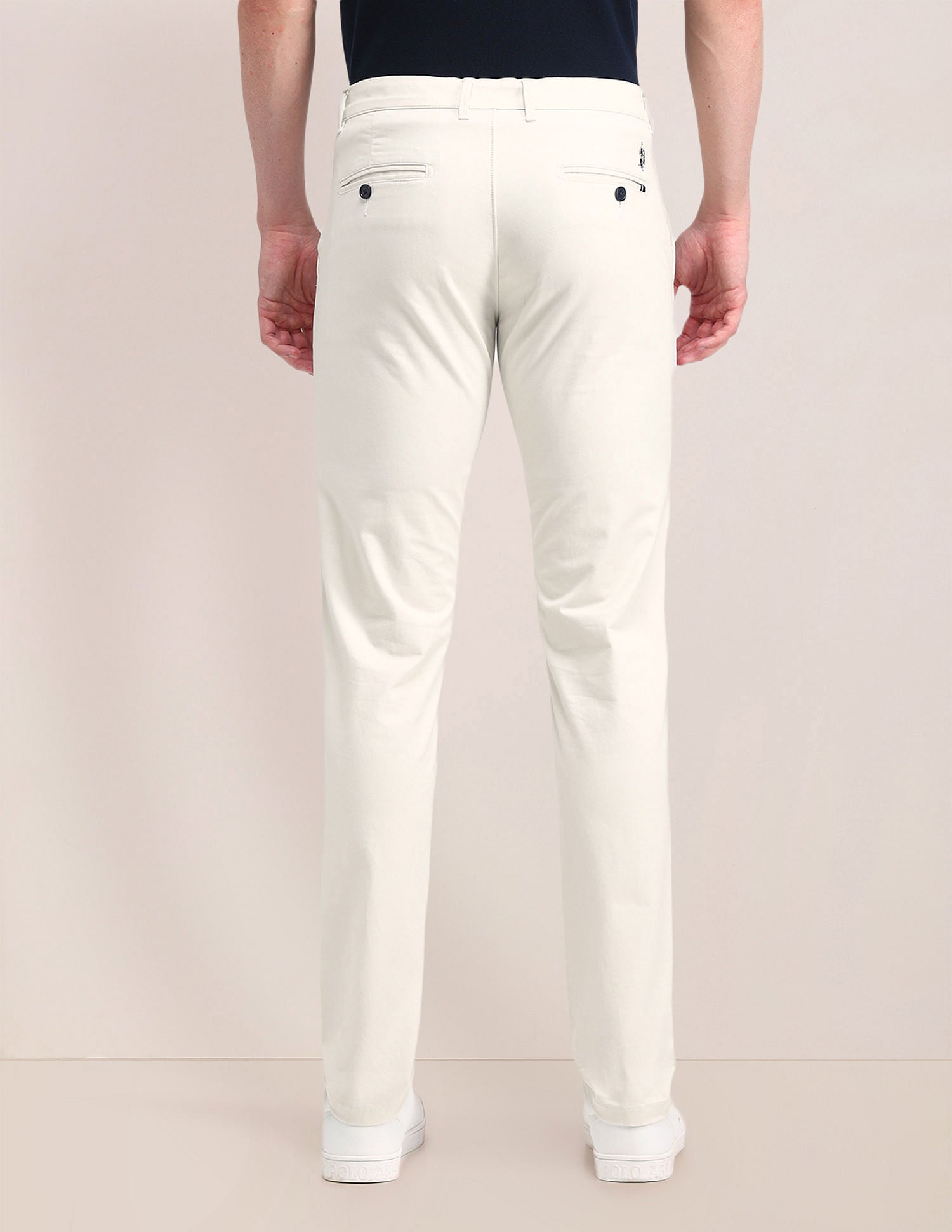 Mid Rise Regular Fit Trousers Ecru - U.S. POLO ASSN. | Large