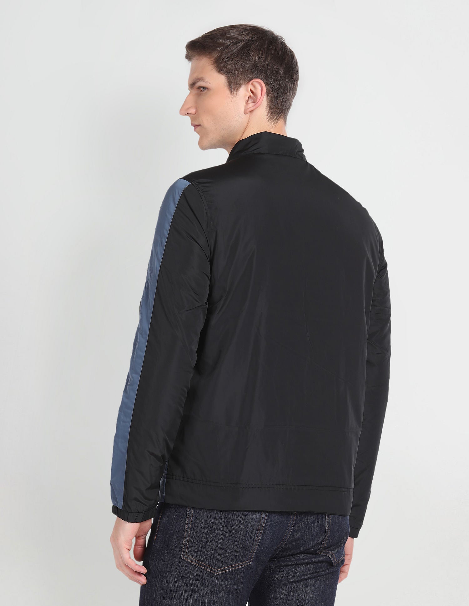 Lightweight Colour Block Jacket Black - U.S. Polo Assn. India | Large