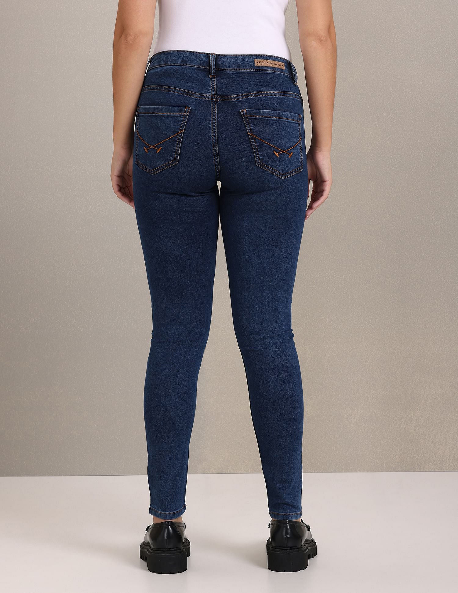 Denim Weave Super Skinny Fit Jeans Blue - U.S. Polo Assn. India | Large