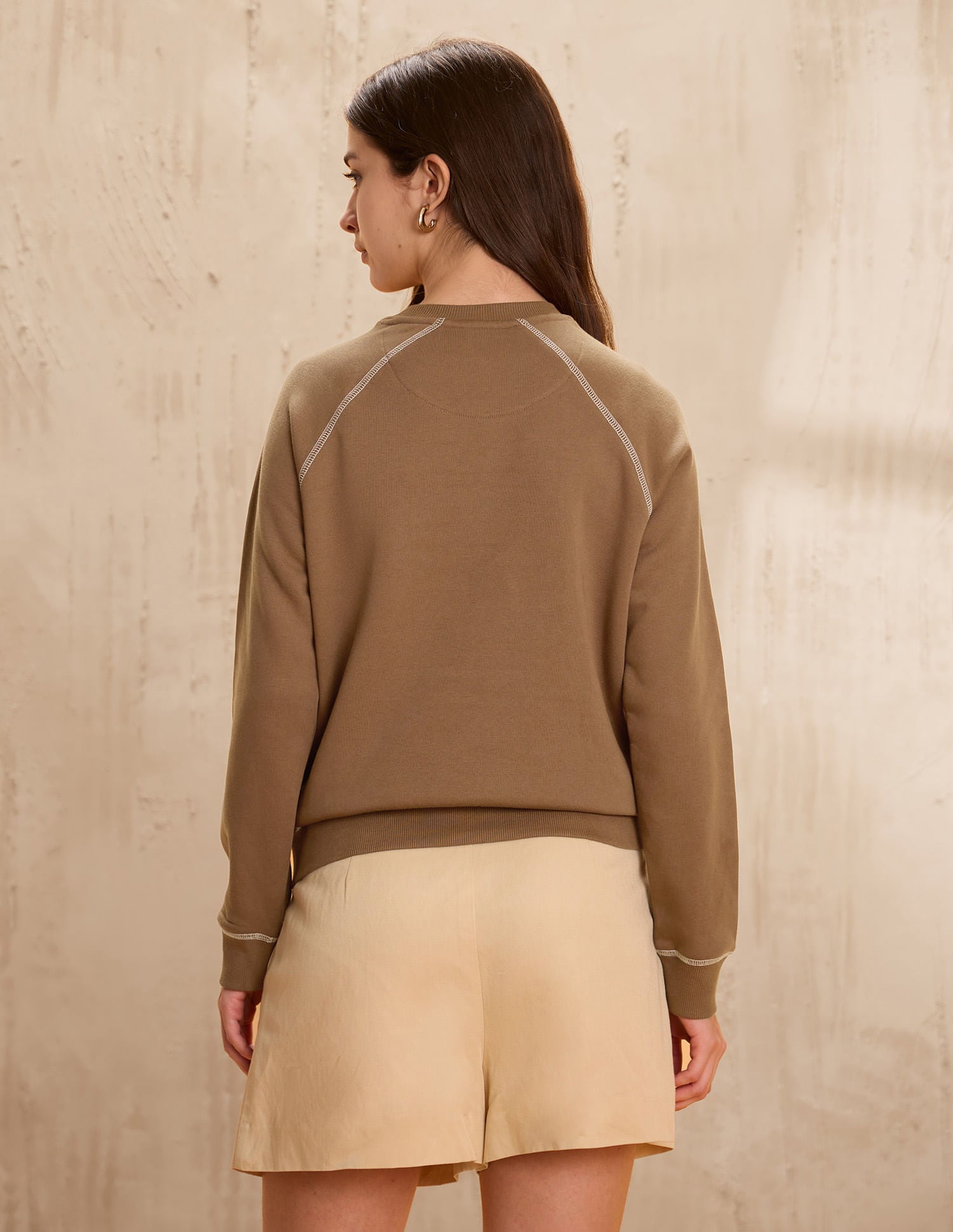 Brand Printed Regular Fit Sweatshirt Brown - U.S. POLO ASSN. | Large