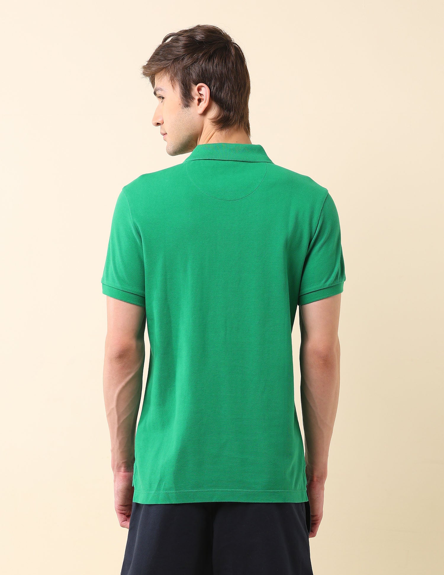 Solid Slim Fit Classic Polo Shirt Medium Green - U.S. Polo Assn. India | Large