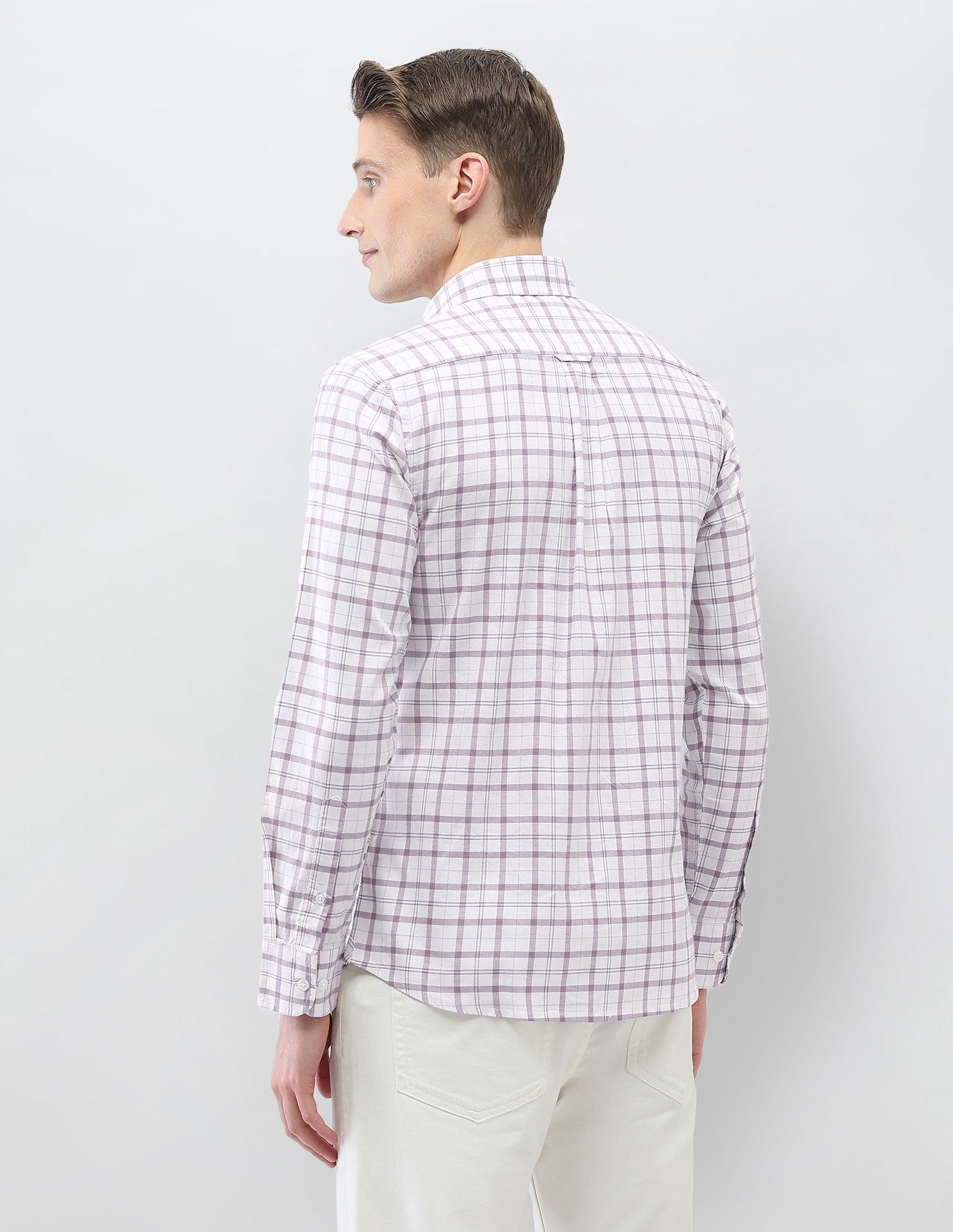 Windowpane Checked Casa De Campo Shirt Pink - U.S. Polo Assn. India | Large