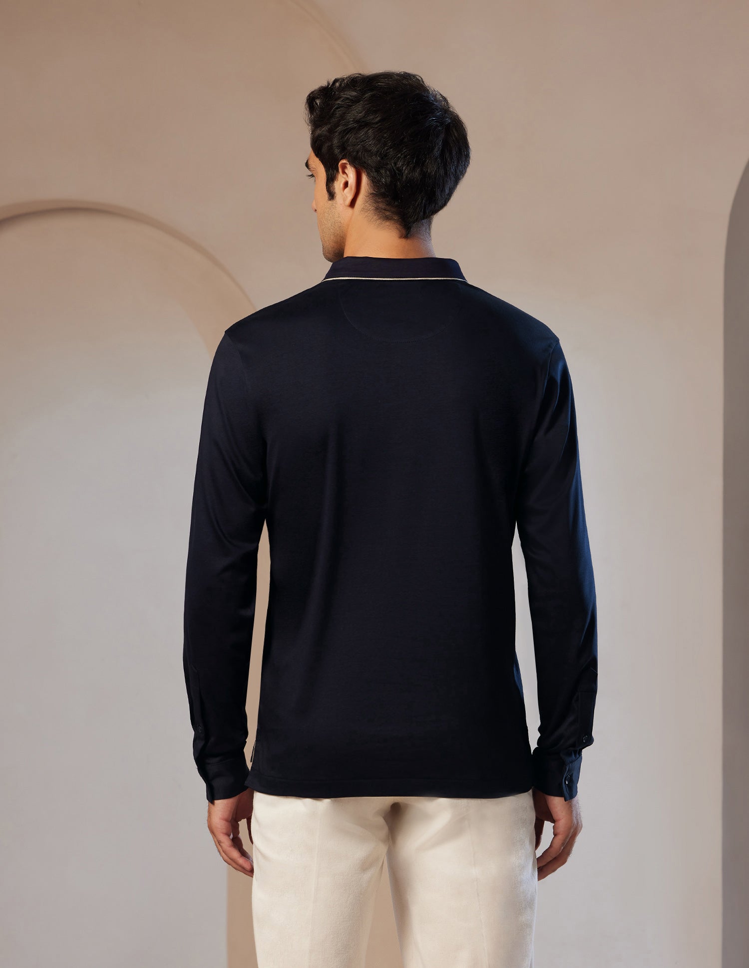 Pacho X Crest Logo Slim Fit Polo Shirt Navy - U.S. Polo Assn. India | Large
