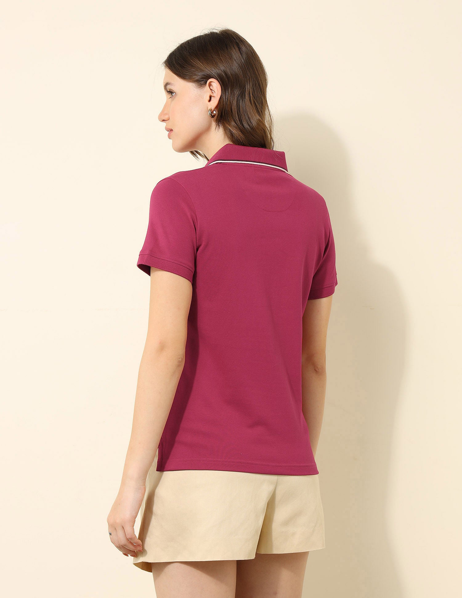 Regular Fit Solid Polo Shirt Fuchsia - U.S. POLO ASSN. | Large