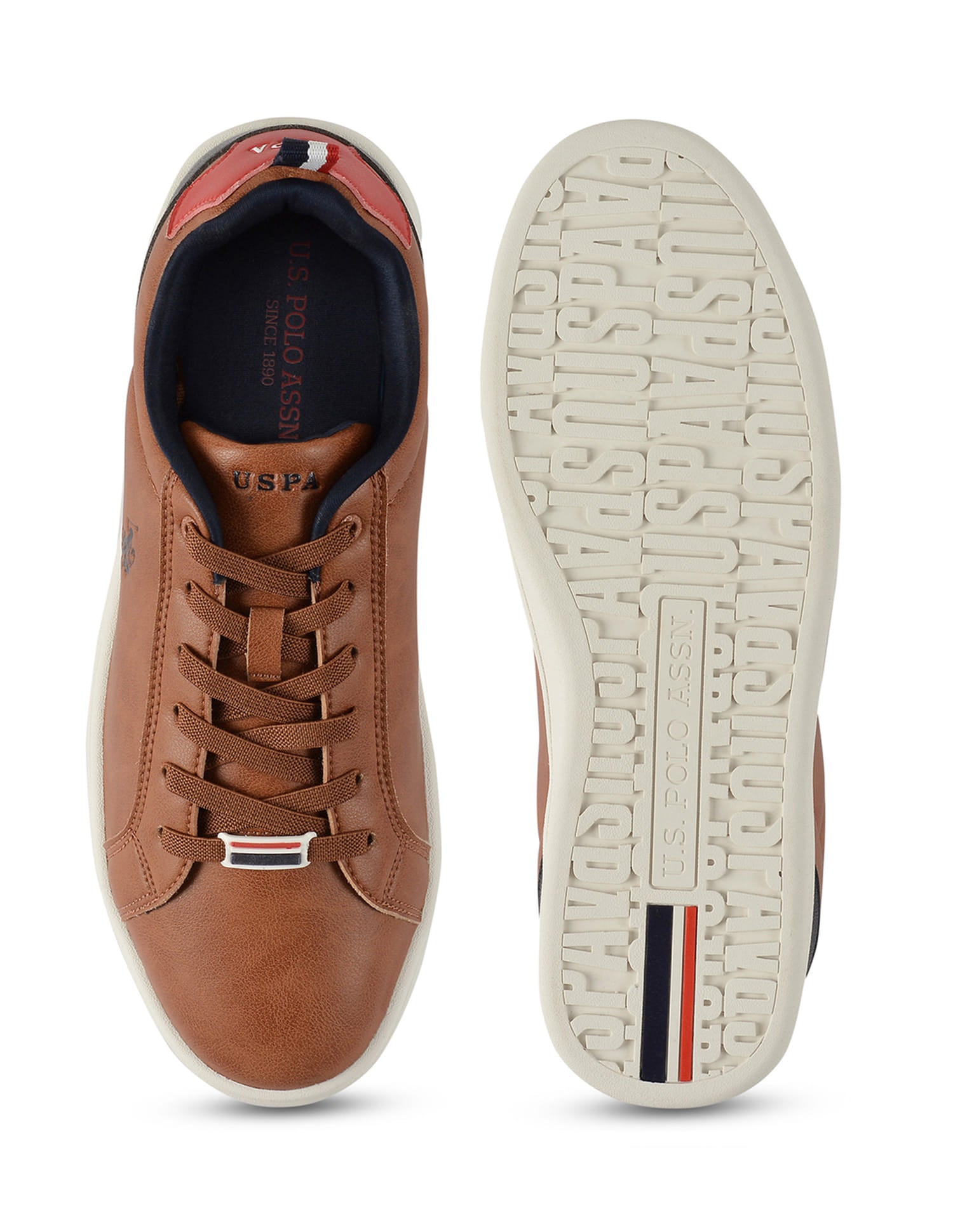 Colour Block Panelled Stefan Sneakers Tan - U.S. Polo Assn. India | Large