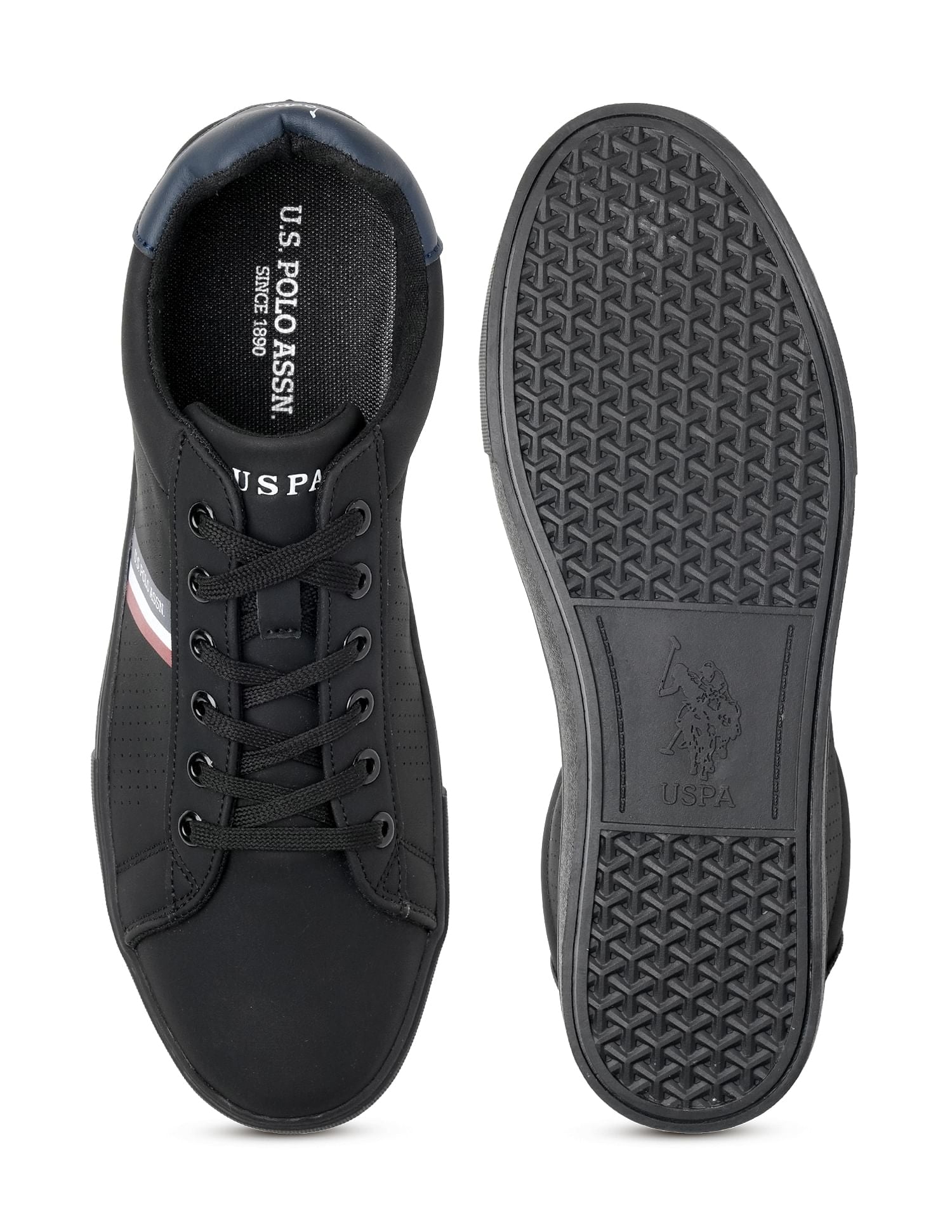 Men Capron 3.0 Solid Sneakers Black - U.S. Polo Assn. India | Large