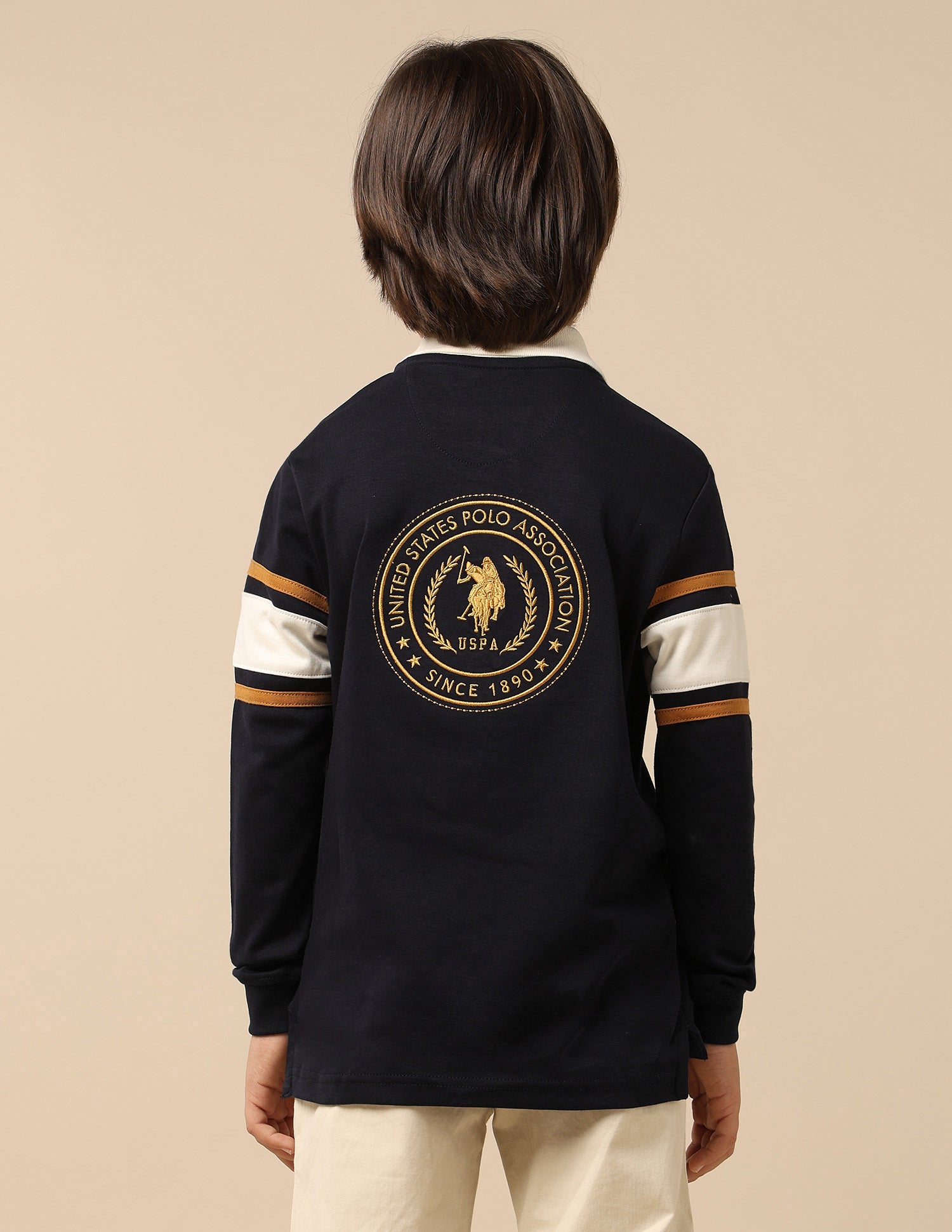 Boys Brand Embroidered Regular Fit Polo Shirt Navy - U.S. POLO ASSN. | Large