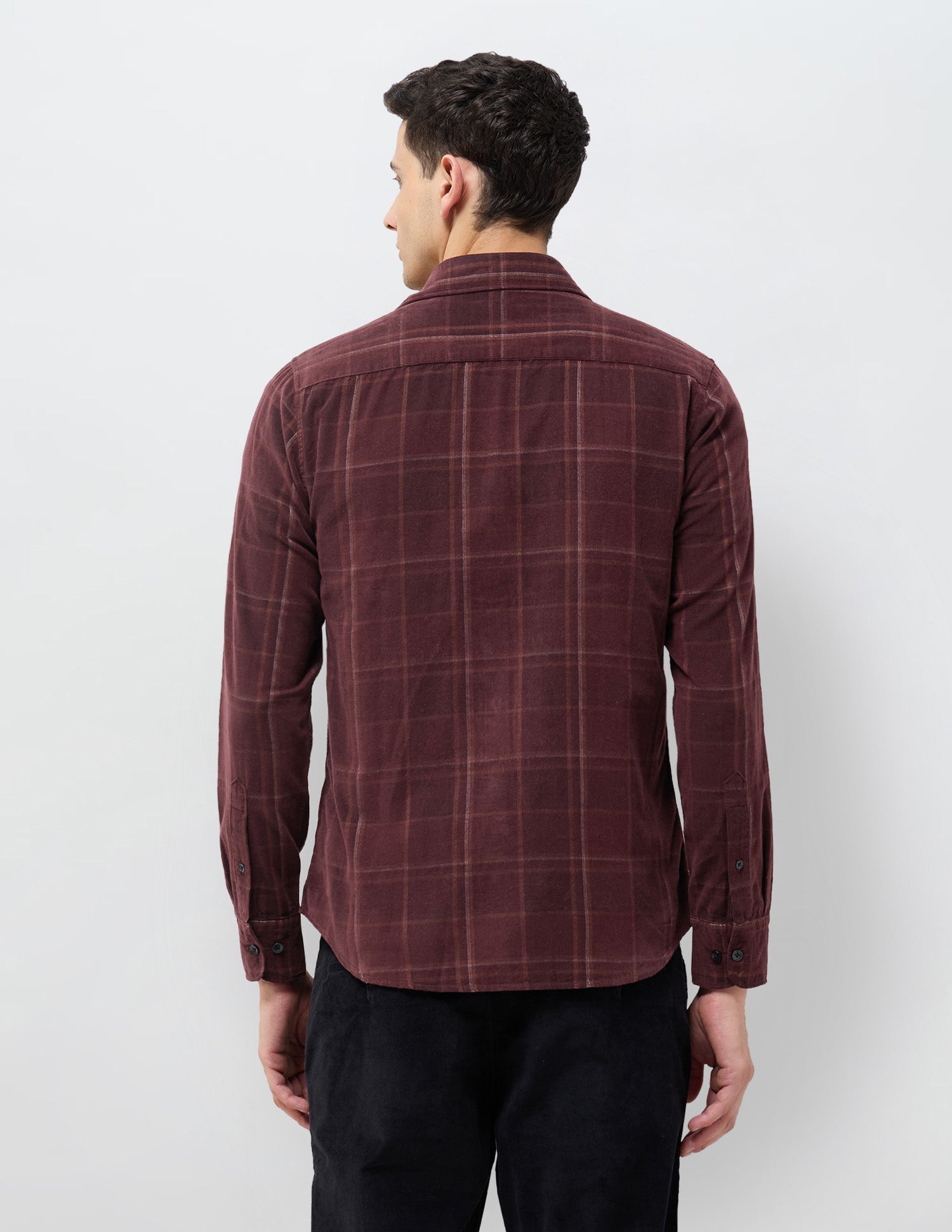 Corduroy Grid Tattersall Checked Shirt Choco - U.S. POLO ASSN. | Large