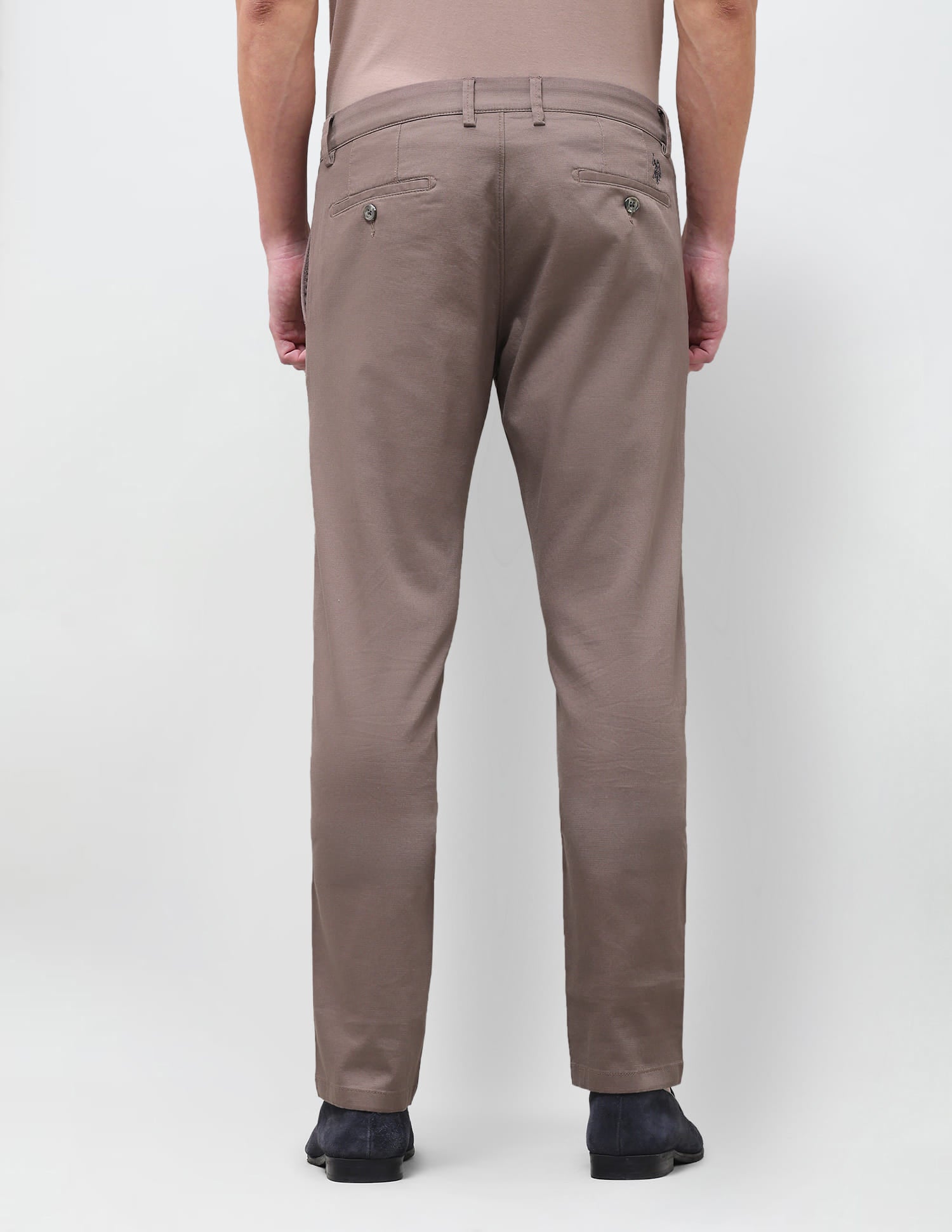 Solid Regular Fit Trouser Grey - U.S. Polo Assn. India | Large