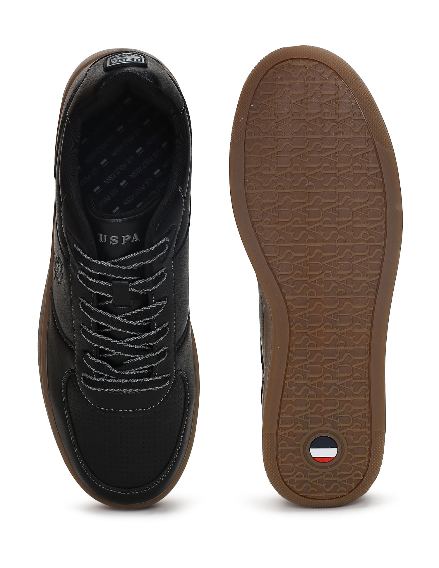 Men Kodiak Black Retro Court Sneakers Black - U.S. Polo Assn. India | Large