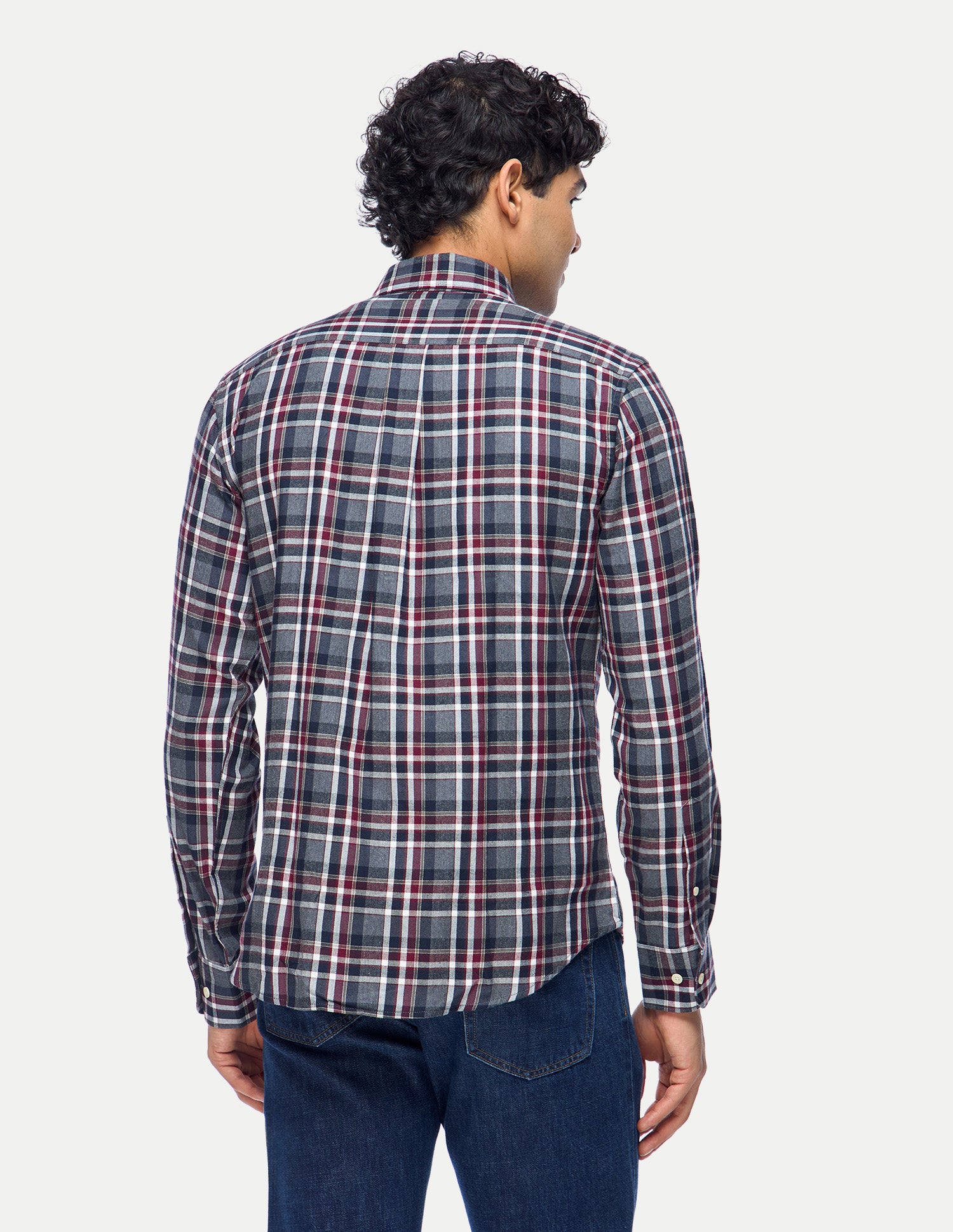 Plaid Checked Twill Shirt Maroon - U.S. Polo Assn. India | Large