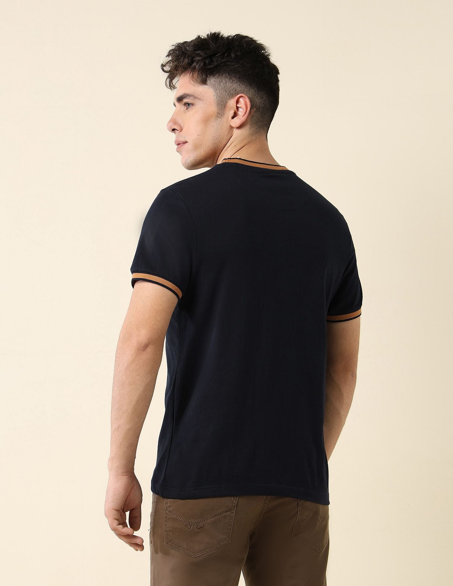 Solid Slim Fit T-Shirt Navy - U.S. Polo Assn. India | Large