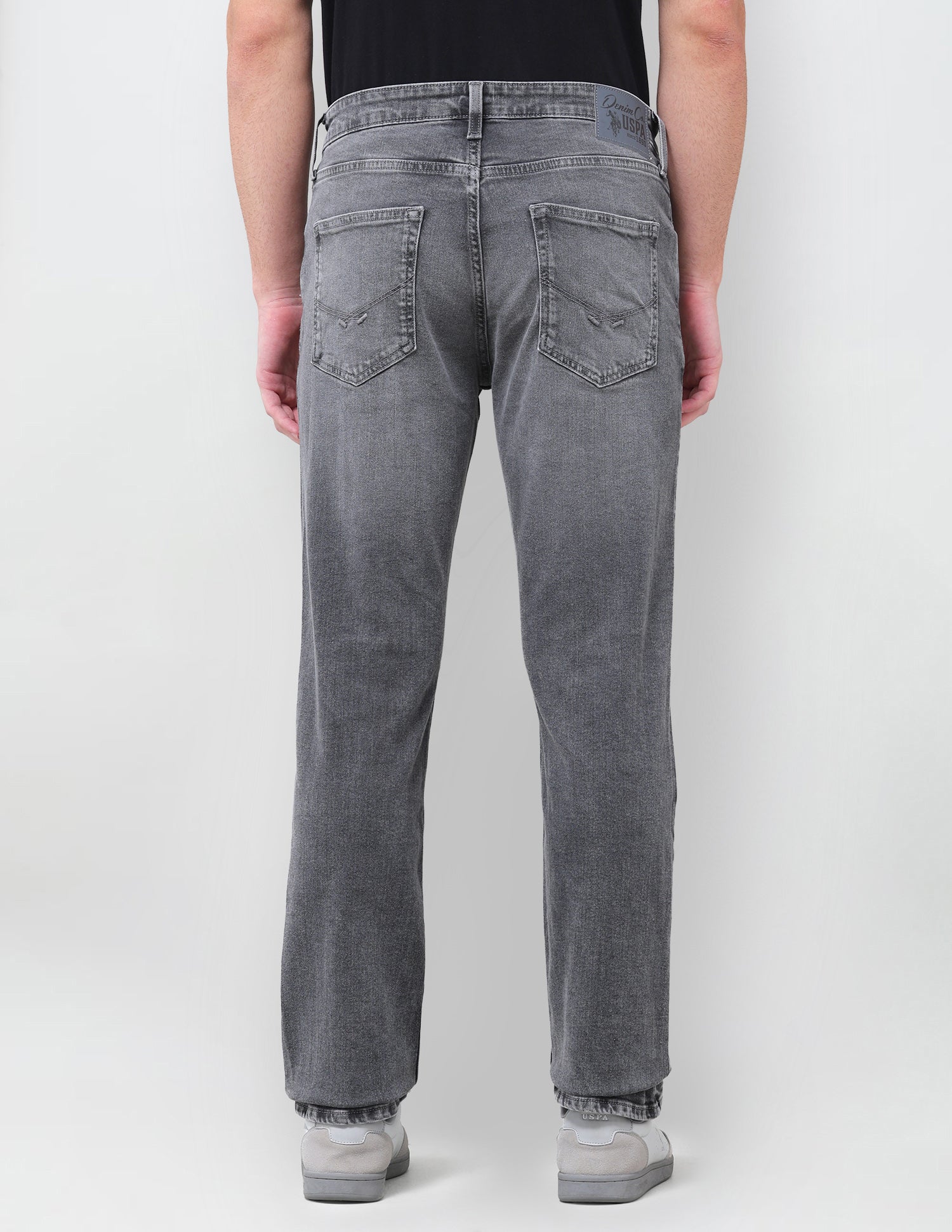 Harold Slim Straight Fit Grey Jeans Grey - U.S. Polo Assn. India | Large