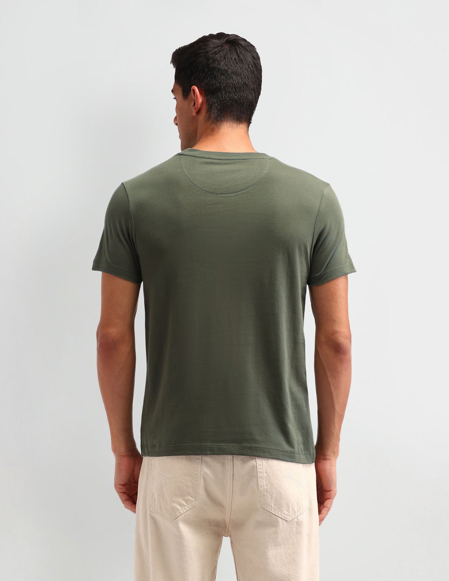 Outdoor Muscle Fit Brand T-Shirt Olive - U.S. POLO ASSN. | Large