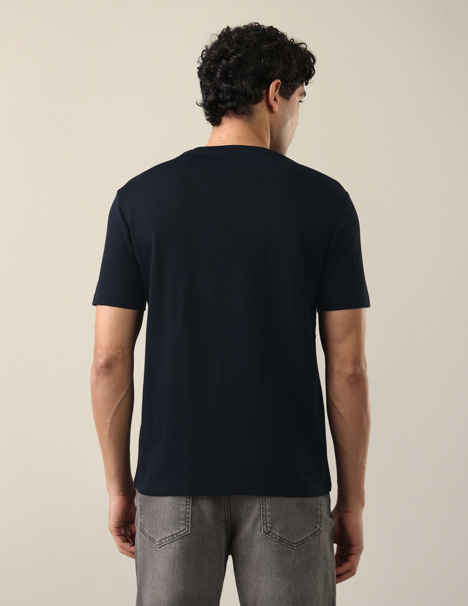 Brand Printed Slim Fit T-Shirt Navy - U.S. Polo Assn. India | Large