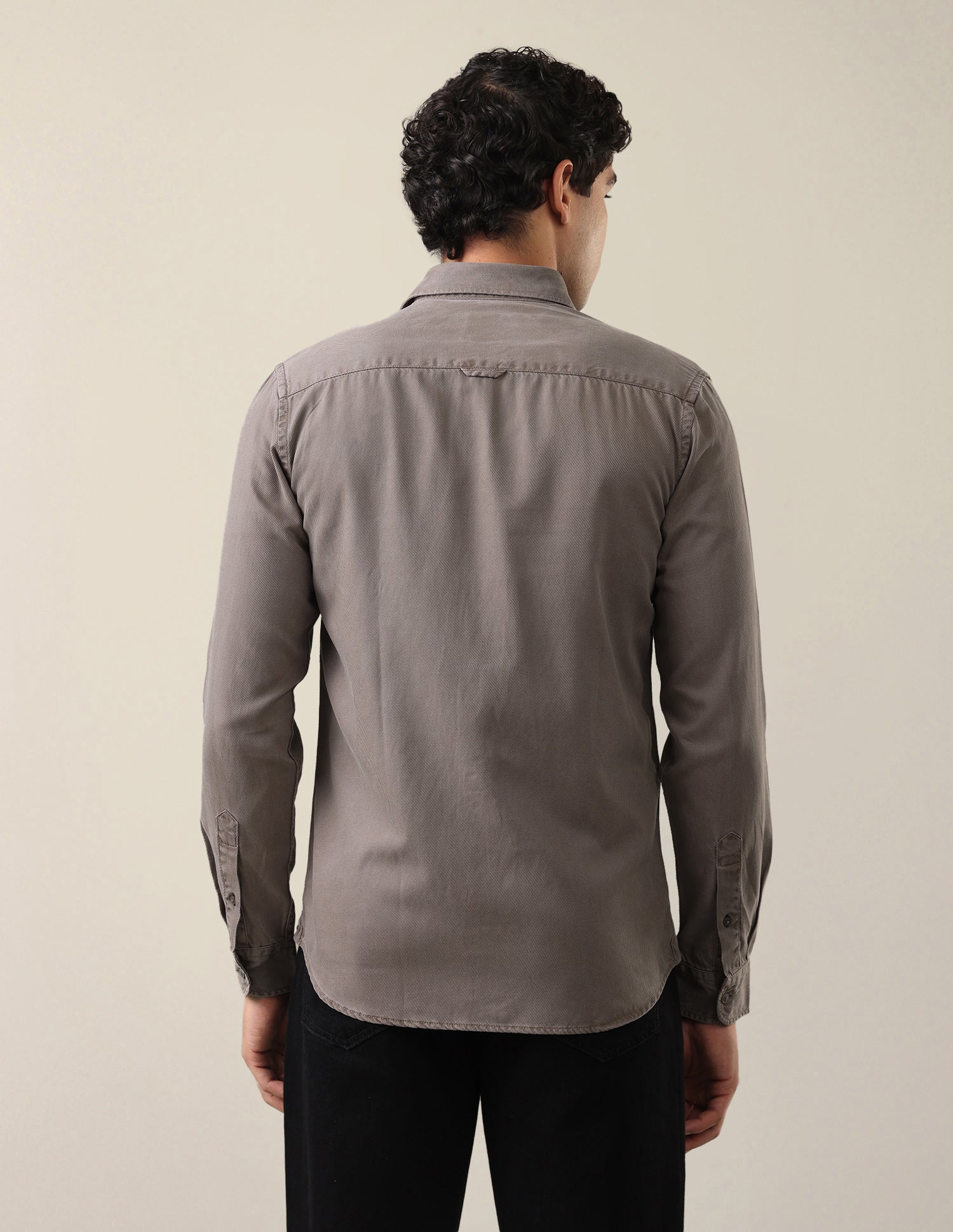 Solid Regular Fit Shirt Grey - U.S. Polo Assn. India | Large