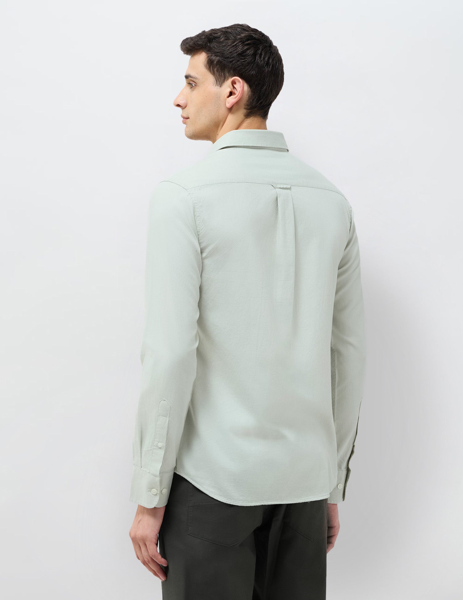 Tailored Fit Vertical Striped Shirt Green - U.S. Polo Assn. India | Large