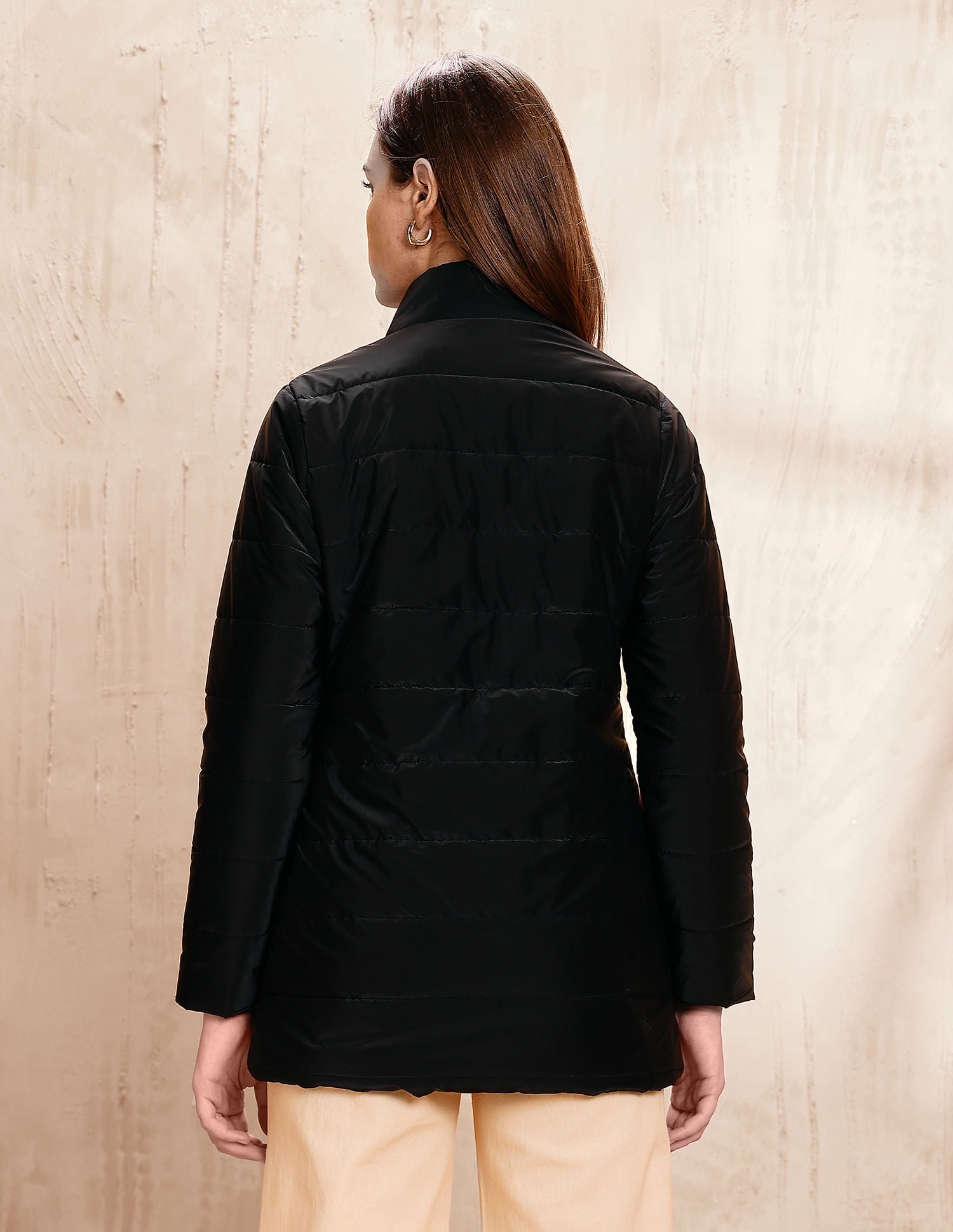 Solid Regular Fit Puffer Jacket Black - U.S. POLO ASSN. | Large