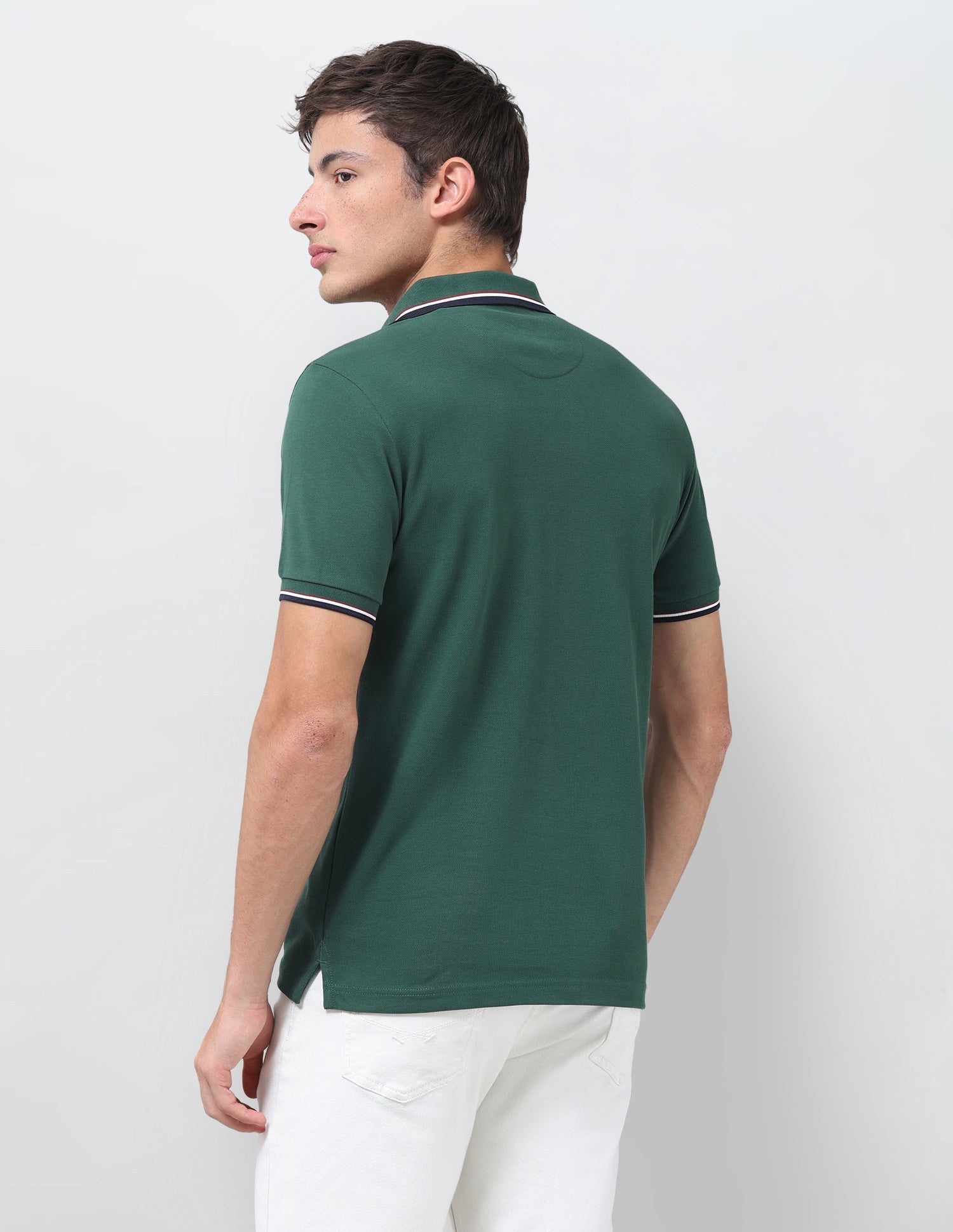 Solid Relaxed Fit Polo Shirt Dark Green - U.S. Polo Assn. India | Large