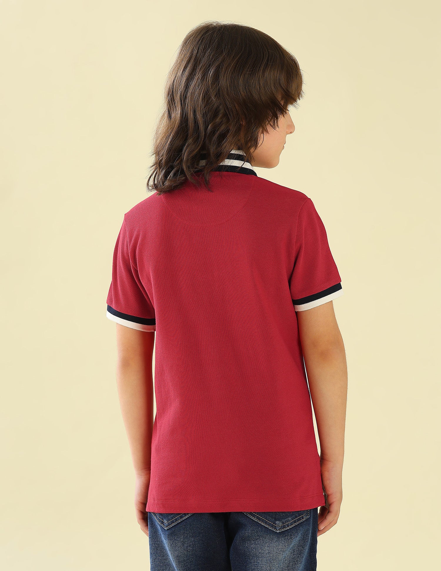 Solid Regular Fit Polo Shirt Red - U.S. Polo Assn. India | Large
