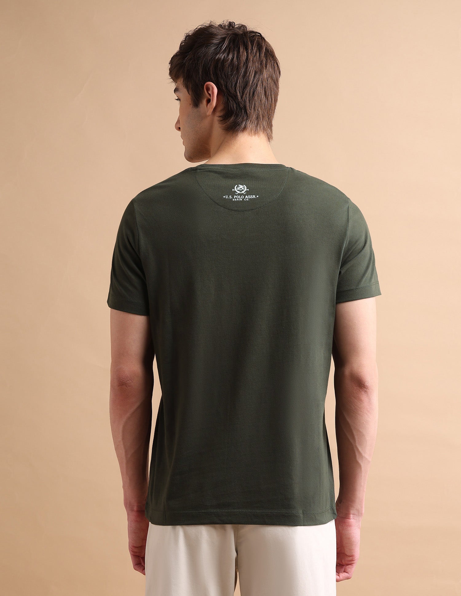 Circle Logo T-Shirt Olive - U.S. POLO ASSN. | Large