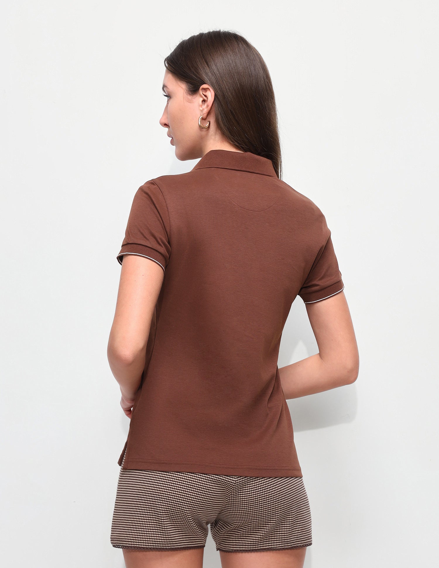 Solid Regular Fit Polo Shirt Brown - U.S. Polo Assn. India | Large