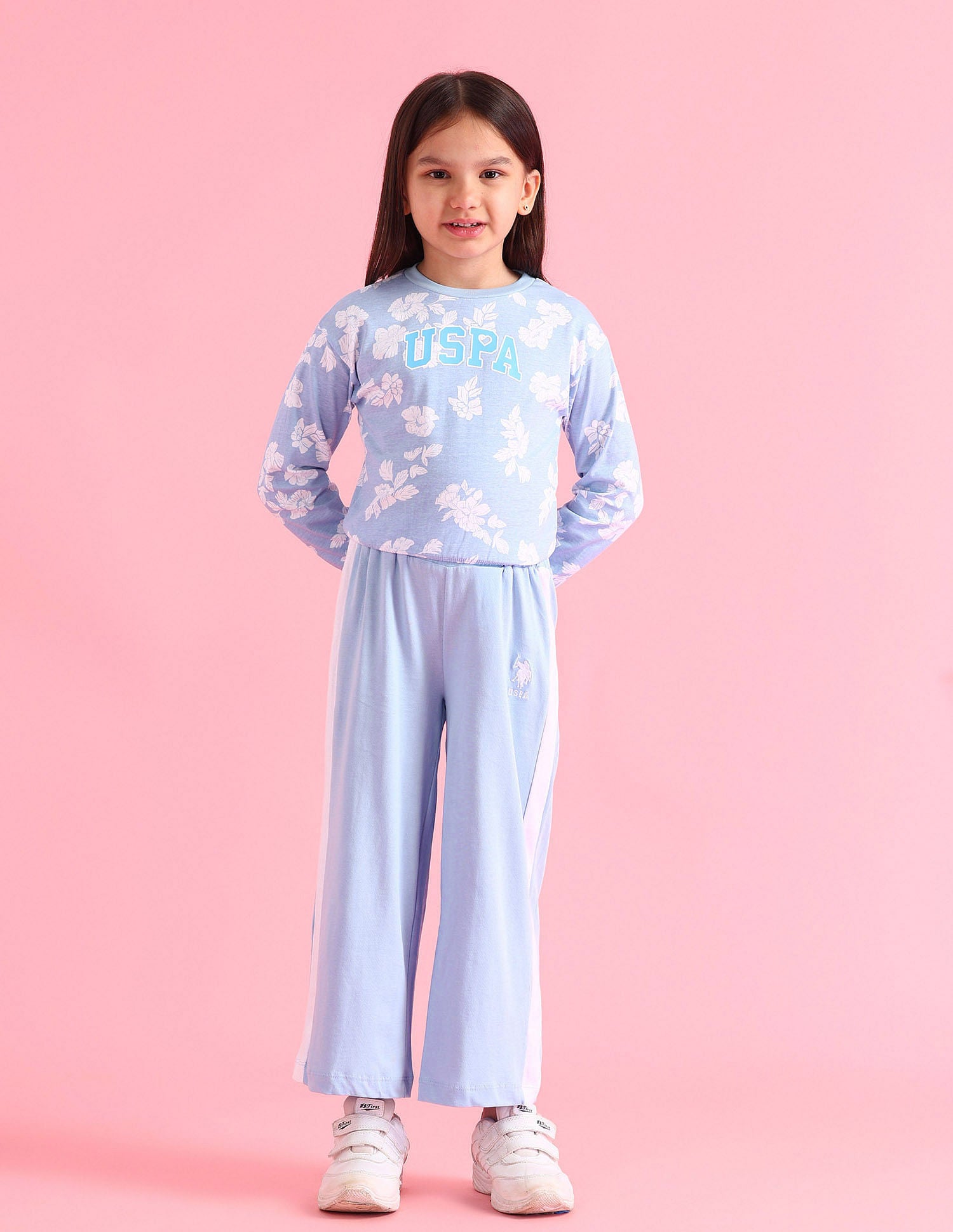 Girls Casual Two Piece Set Light Blue - U.S. POLO ASSN. | Large