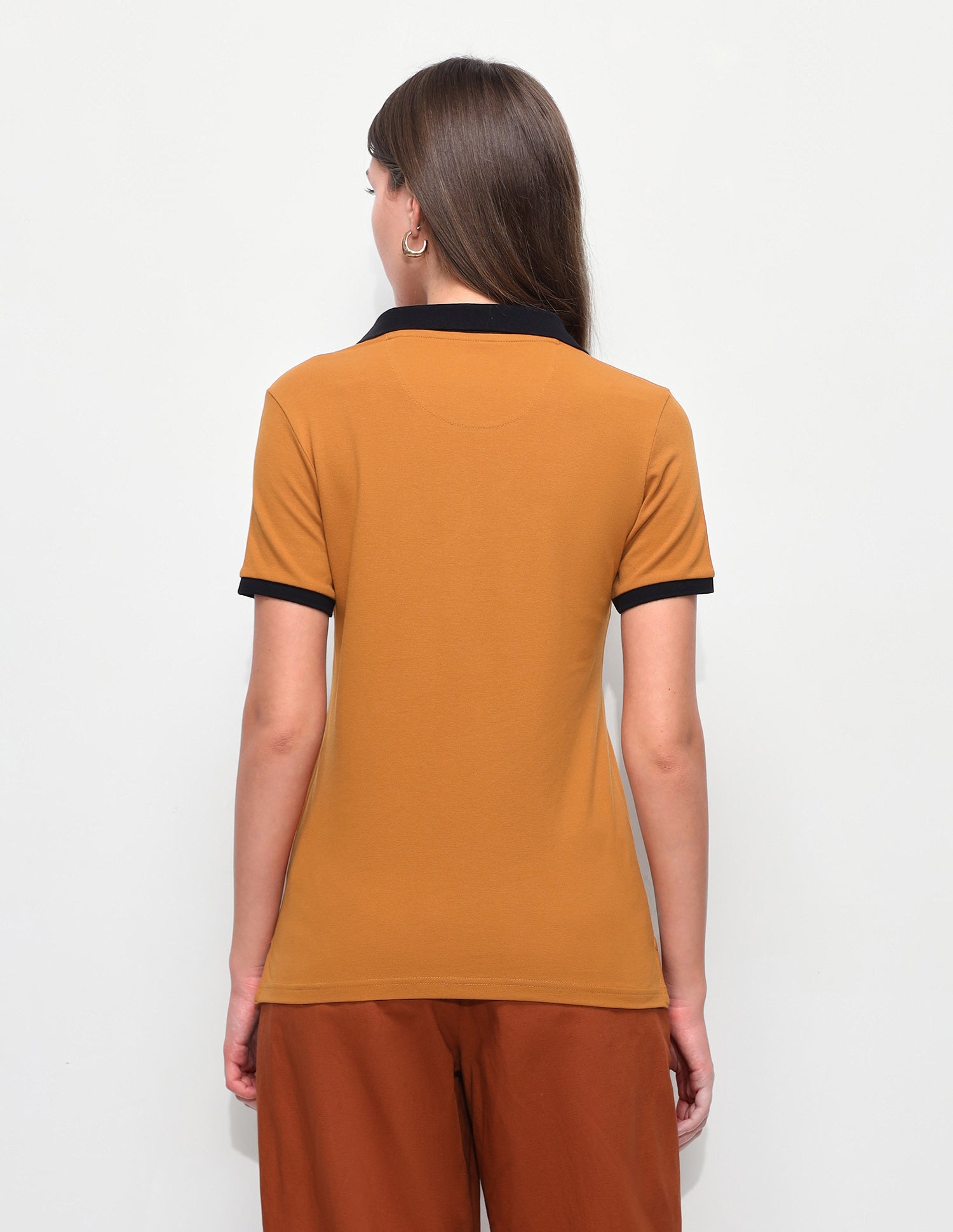 Solid Regular Fit Polo Shirt Orange - U.S. Polo Assn. India | Large