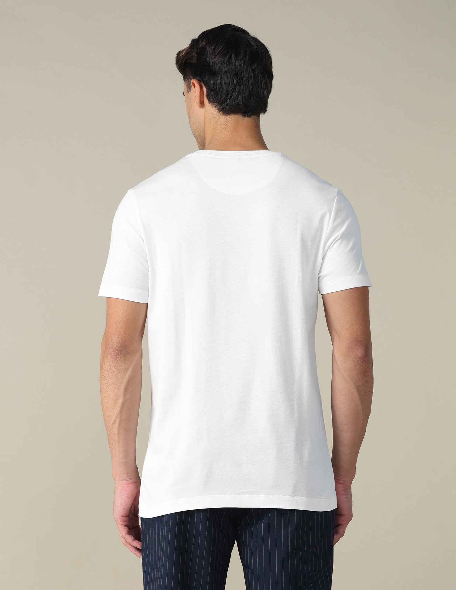 Brand Printed Regular Fit T-shirt Ivory - U.S. POLO ASSN. | Large