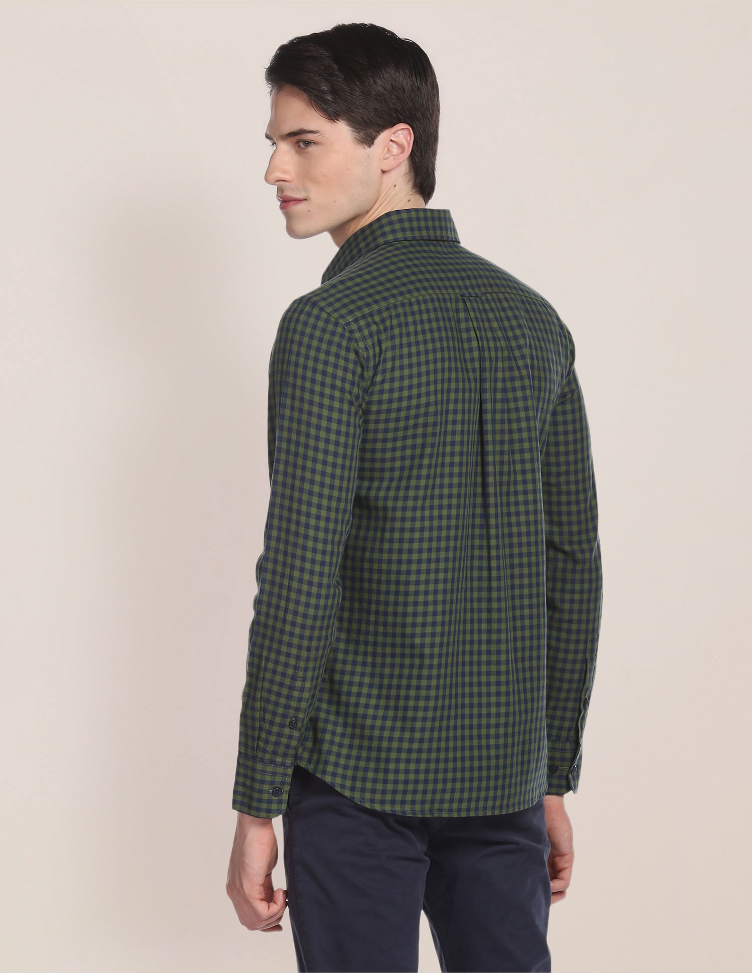 Gingham Check Twill Casual Shirt Olive - U.S. Polo Assn. India | Large
