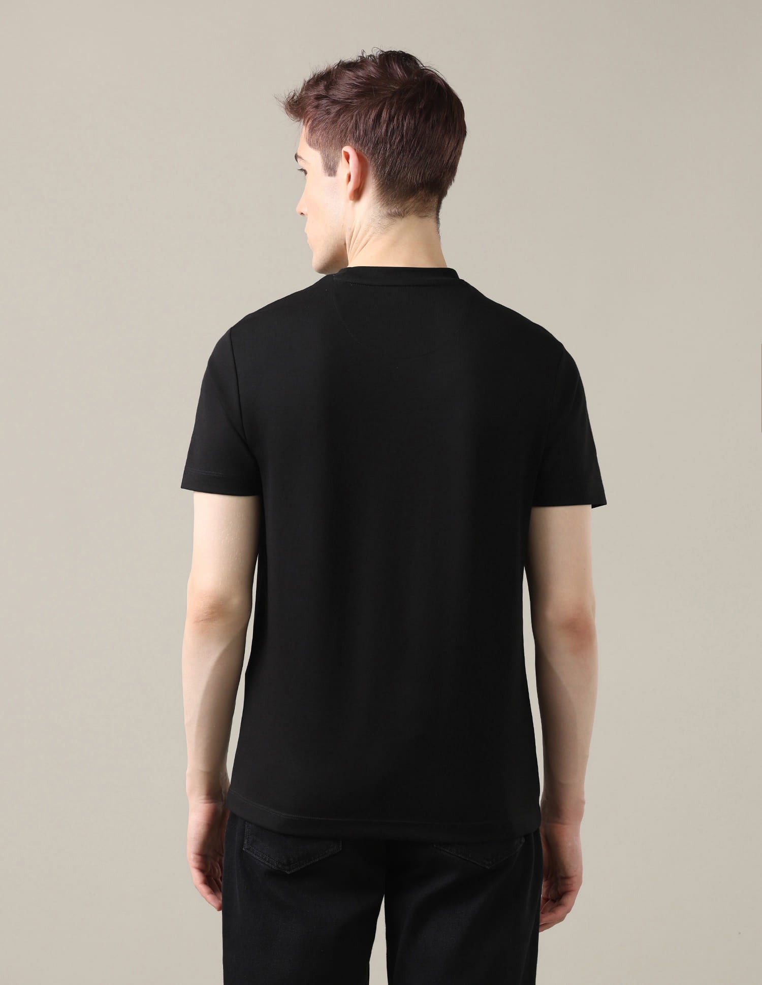 Brand Embossed Slim Fit T-Shirt Black - U.S. Polo Assn. India | Large
