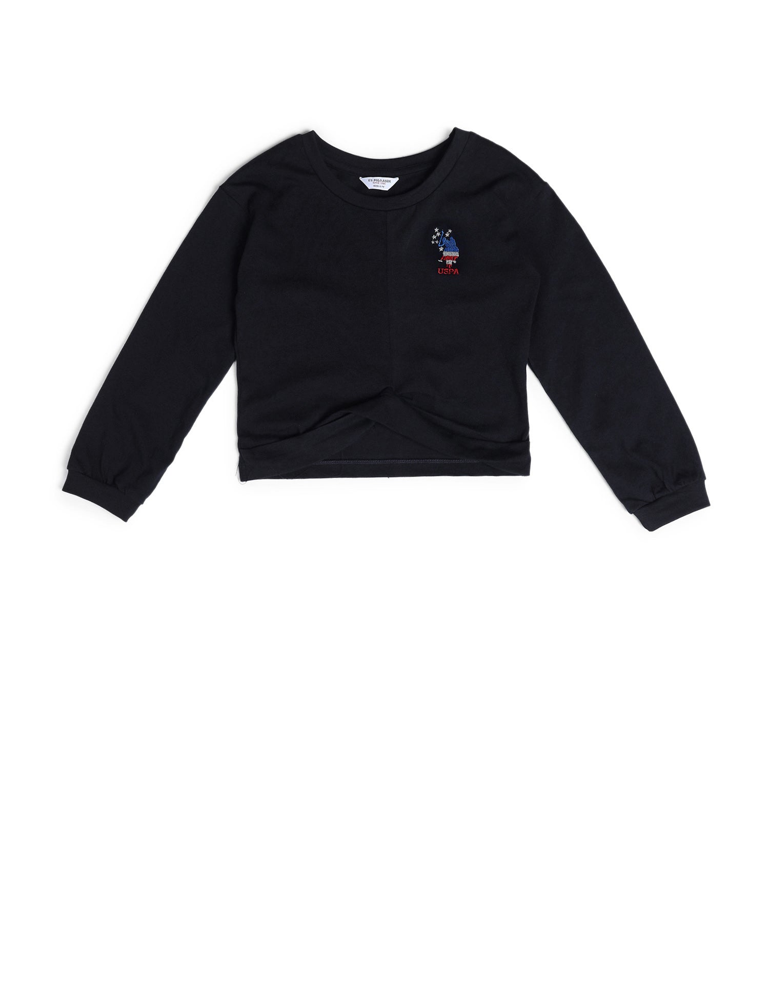 Girls Pure Cotton Brand Printed T-Shirt Navy - U.S. POLO ASSN. | Large